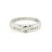 0.23ct Round Brilliant Diamond Rubover Solitaire Ring 18ct White Gold