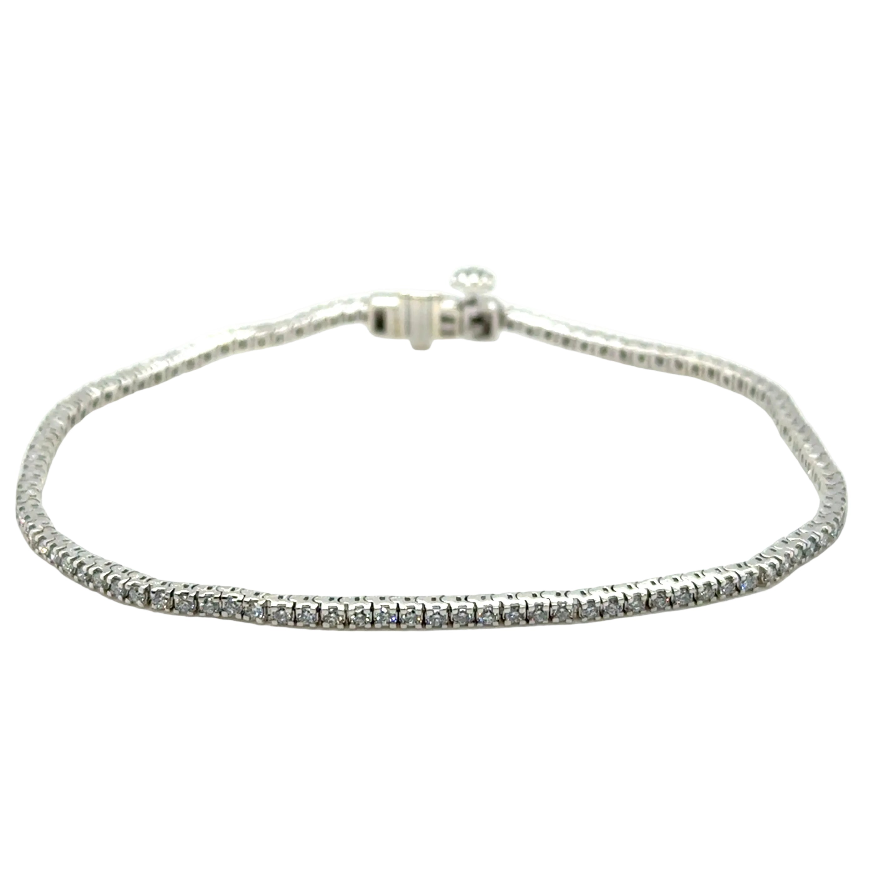 1.00ct LAB DIAMOND 7.5"/18.75cm Tennis Bracelet 9ct White Gold