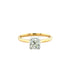 1.33ct Old Cushion Cut Diamond Single Stone Ring 18ct Yellow Gold Certified K SI2