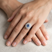 1.37ct Sapphire & 1.10ct Diamond Cluster Ring 18ct White Gold