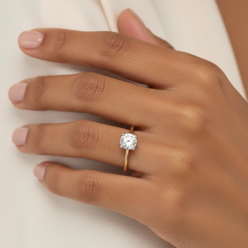 18ct Yellow Gold 0.50ct Round Brilliant Cut Diamond Solitaire Ring