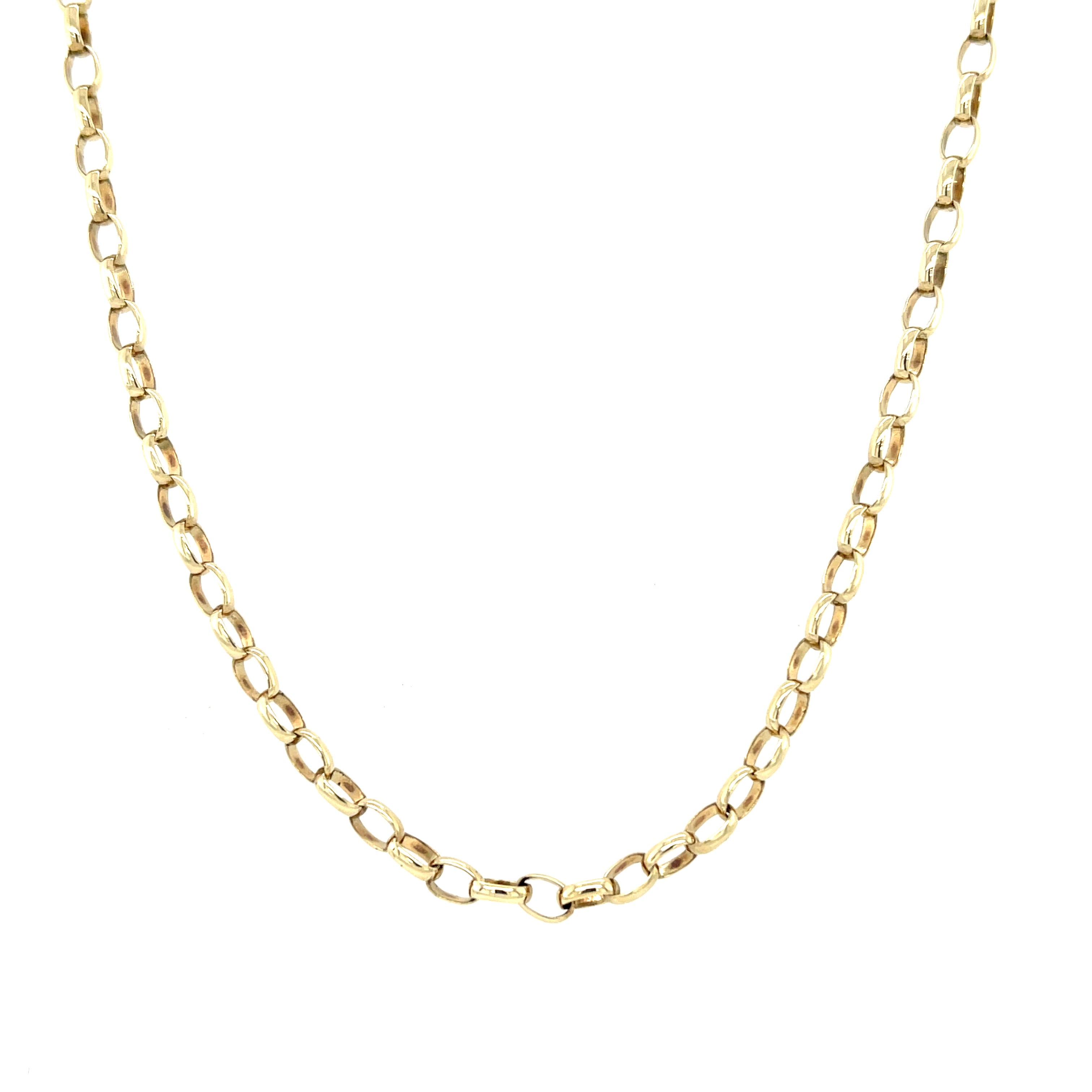 9ct Yellow Gold 21" Oval Belcher Link Chain 8.56g SOLD
