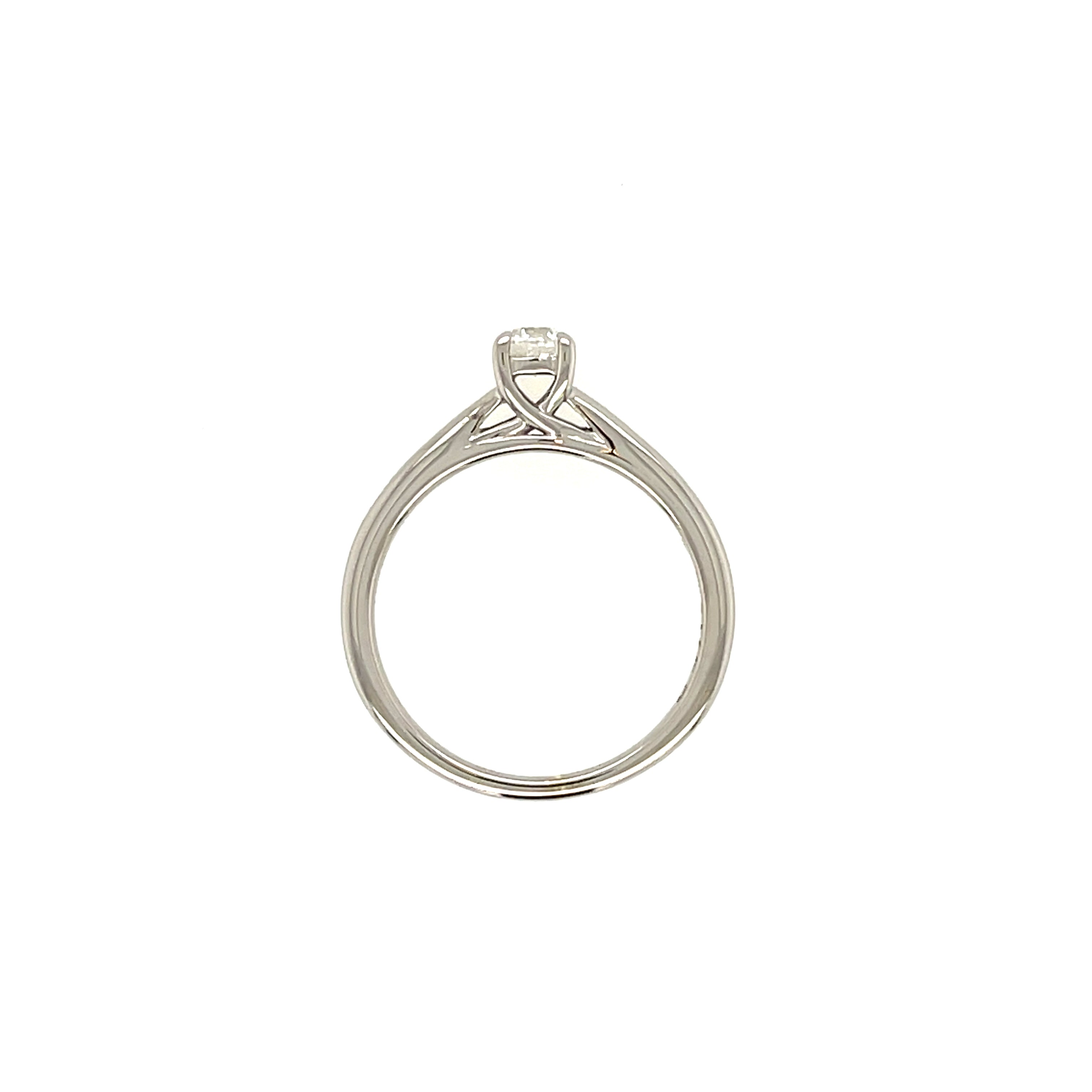 9ct White Gold 0.26ct Brilliant Cut Diamond Solitaire Engagement Ring