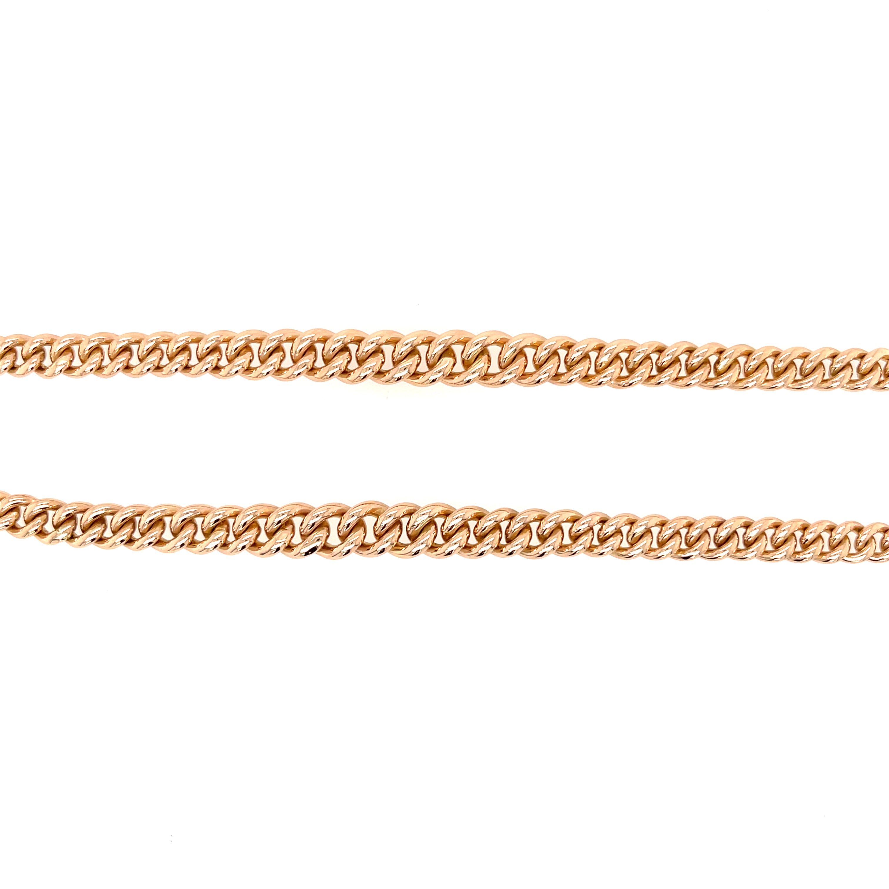 Antique 9ct Rose Gold Graduated Double Albert Watch Chain & T Bar - 47.44g