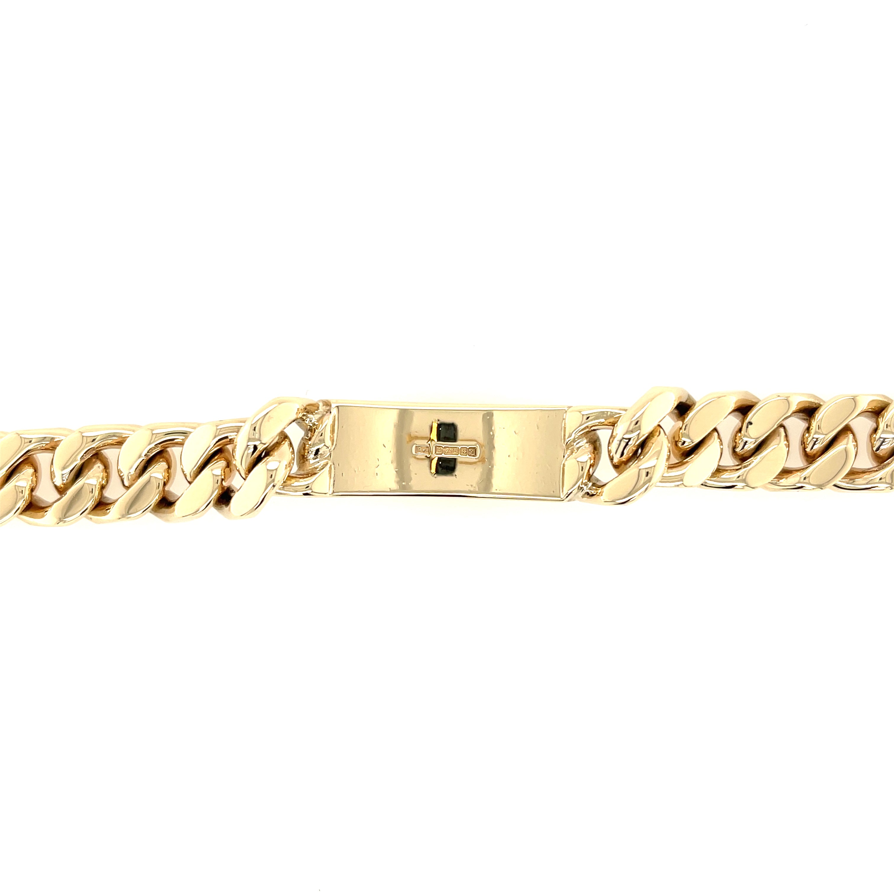 9ct Yellow Gold 7.5 Inch Heavy 3 Ounce Identity Bracelet - 95.00g