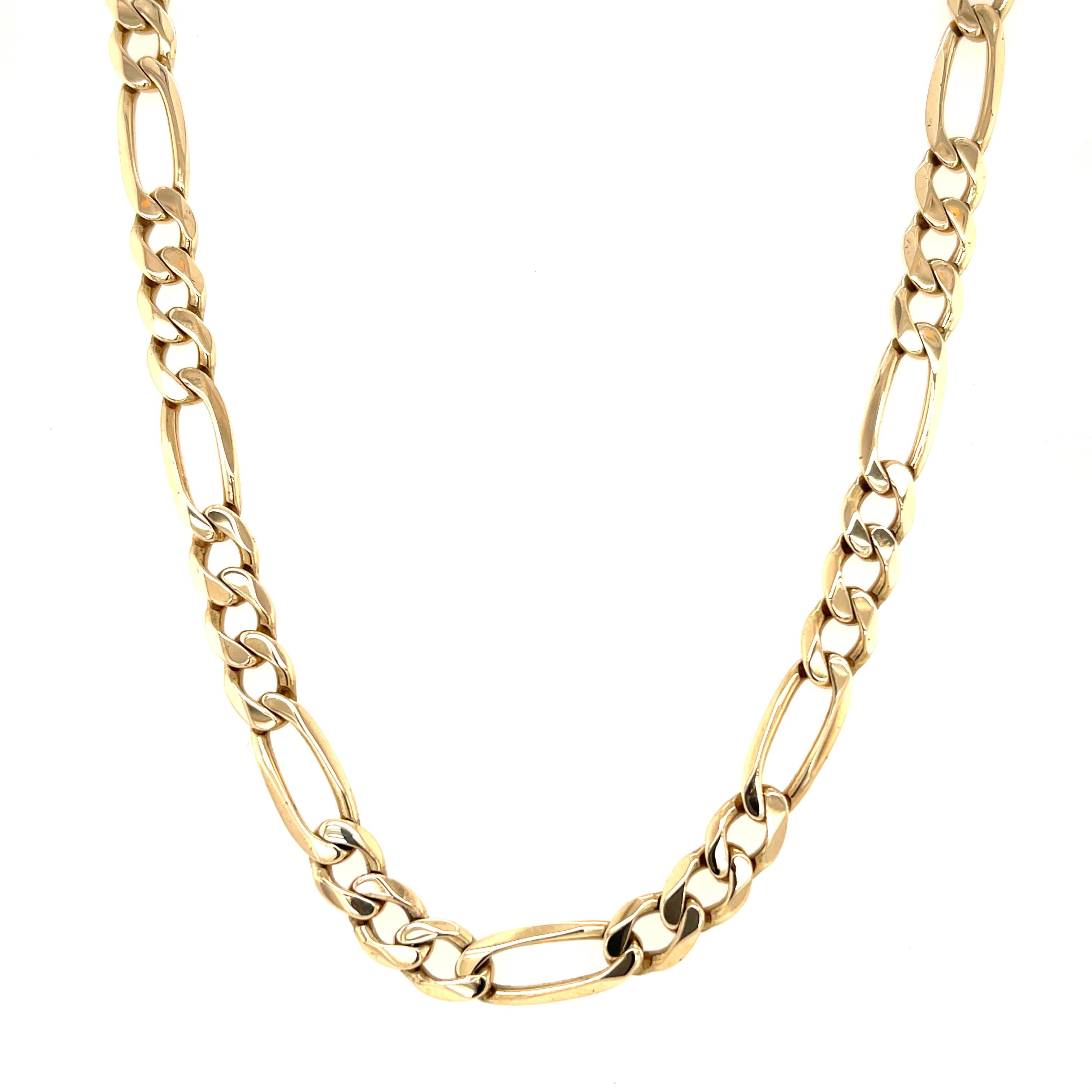 9ct Yellow Gold 28 Inch Fiagro Link Chain - 43.80g