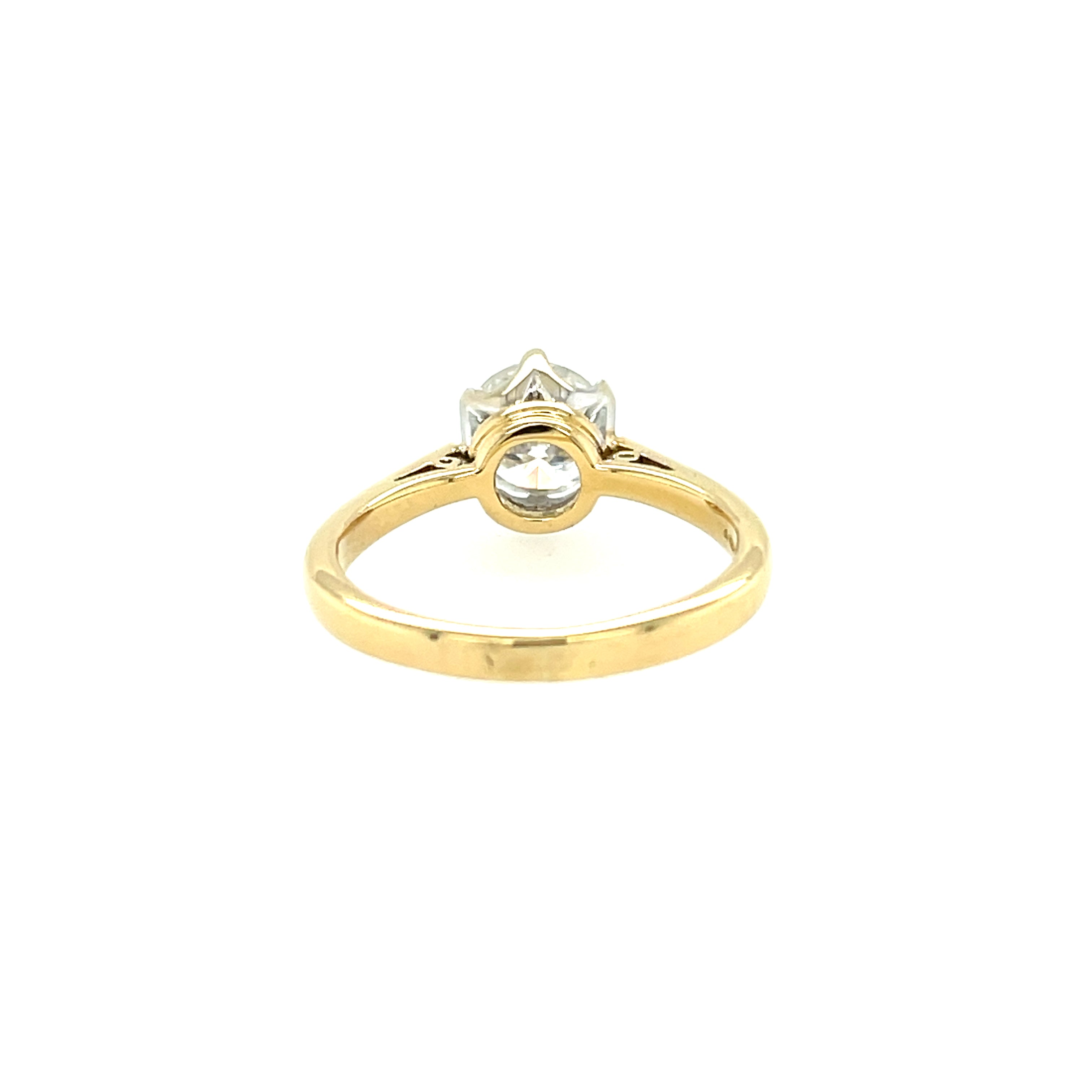 18ct Yellow Gold 1.38ct Round Brilliant Cut Diamond Solitaire Ring