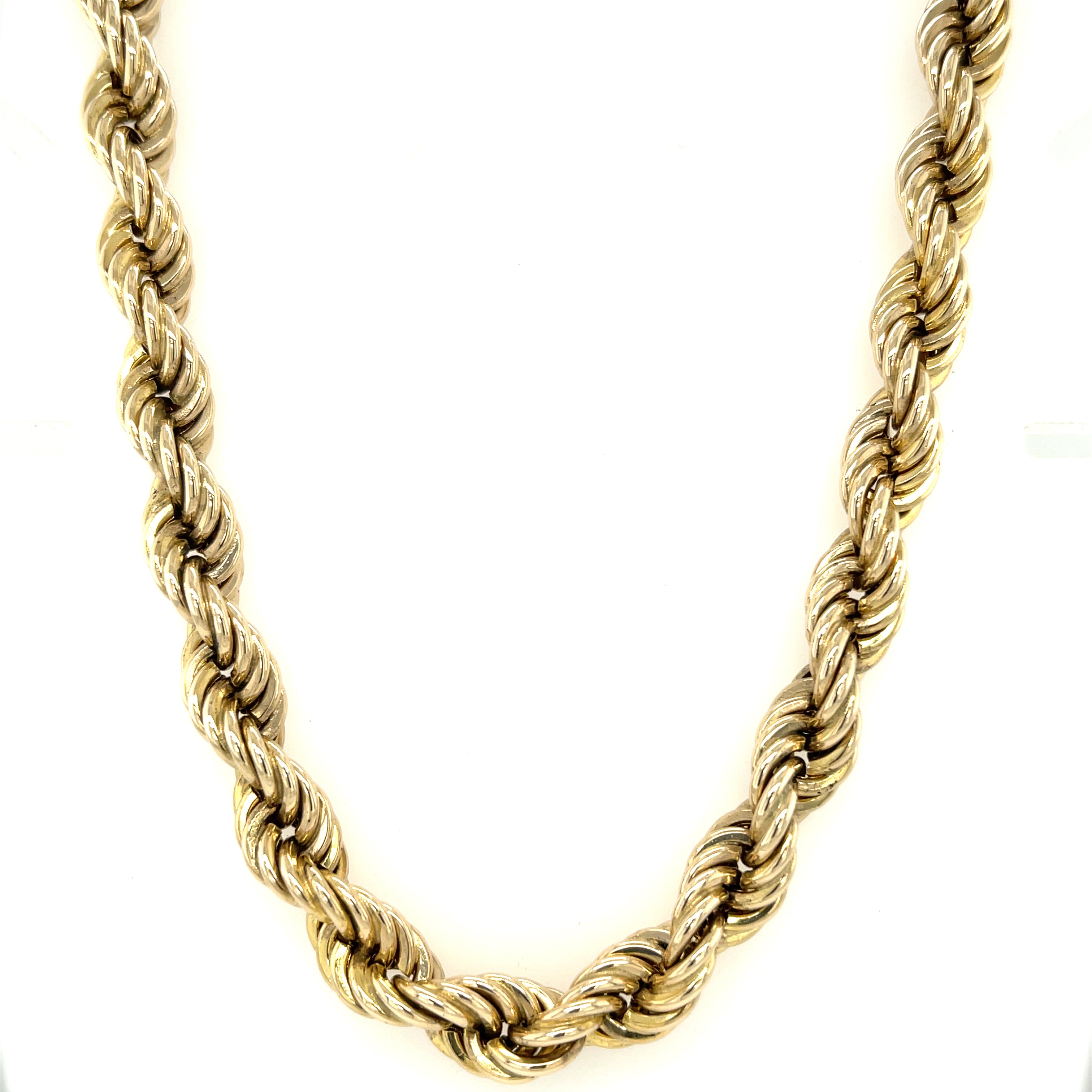 9ct Yellow Gold 24 Inch Heavy Rope Chain - 57.85g