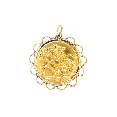 Second Hand 9ct Yellow Gold 1899 Half Sovereign On A 18 Inch Prince Of  Wales Necklace 41141011 - thbaker.co.uk