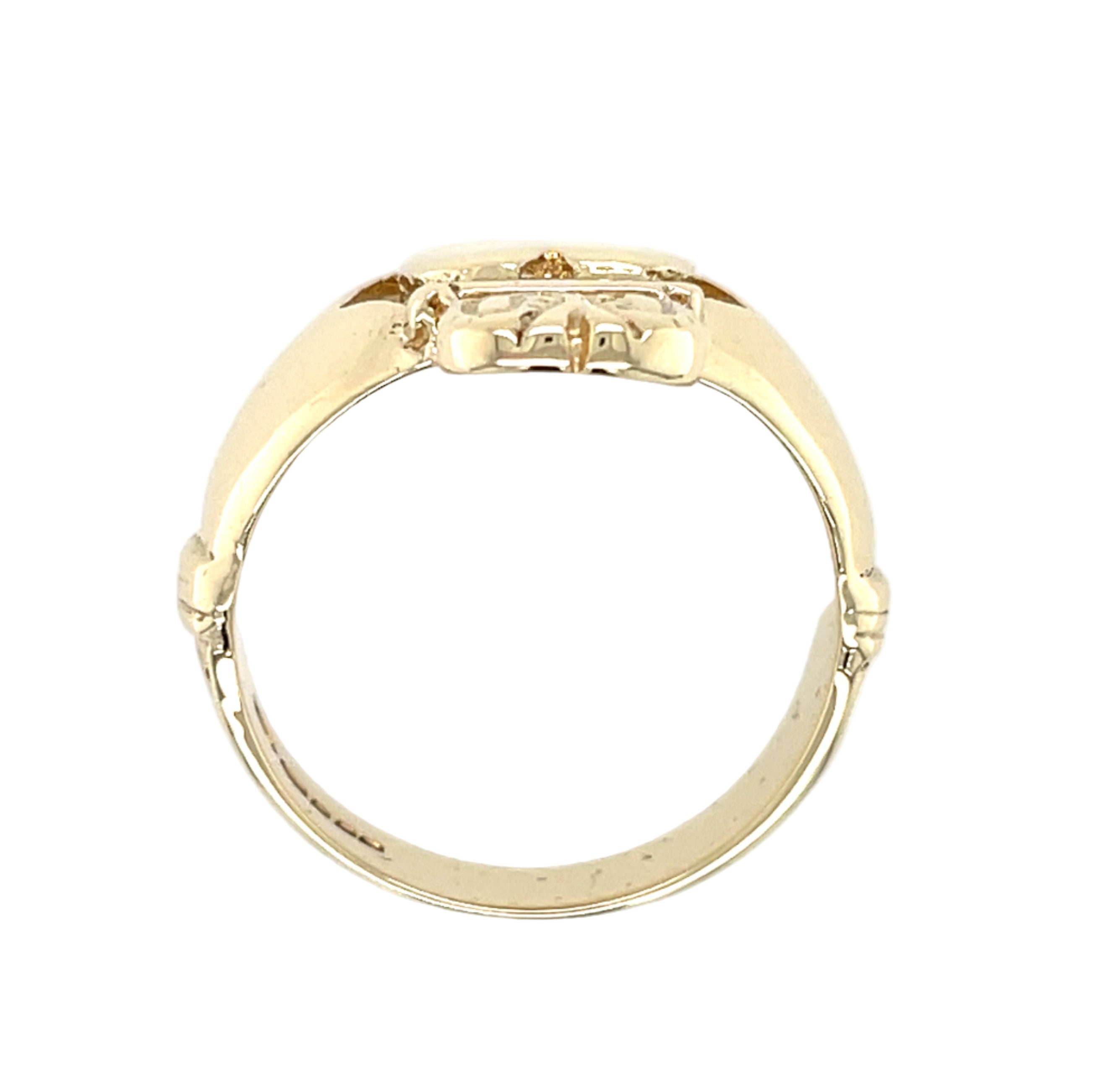 9ct Yellow Gold Large Irish Claddagh Ring Size Y - 12.78g