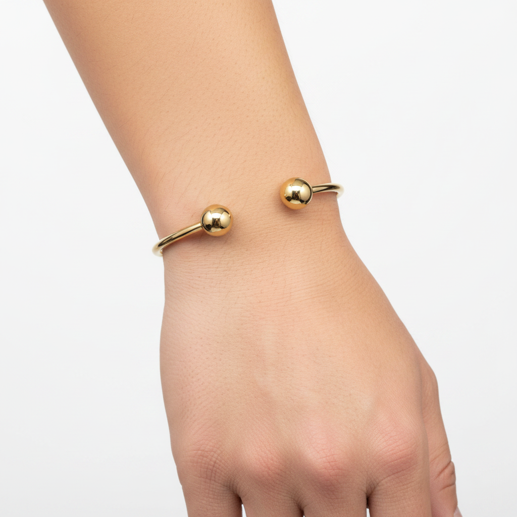 9ct Yellow Gold 7.5"/18.75cm Solid Torque Bangle - 17.67g