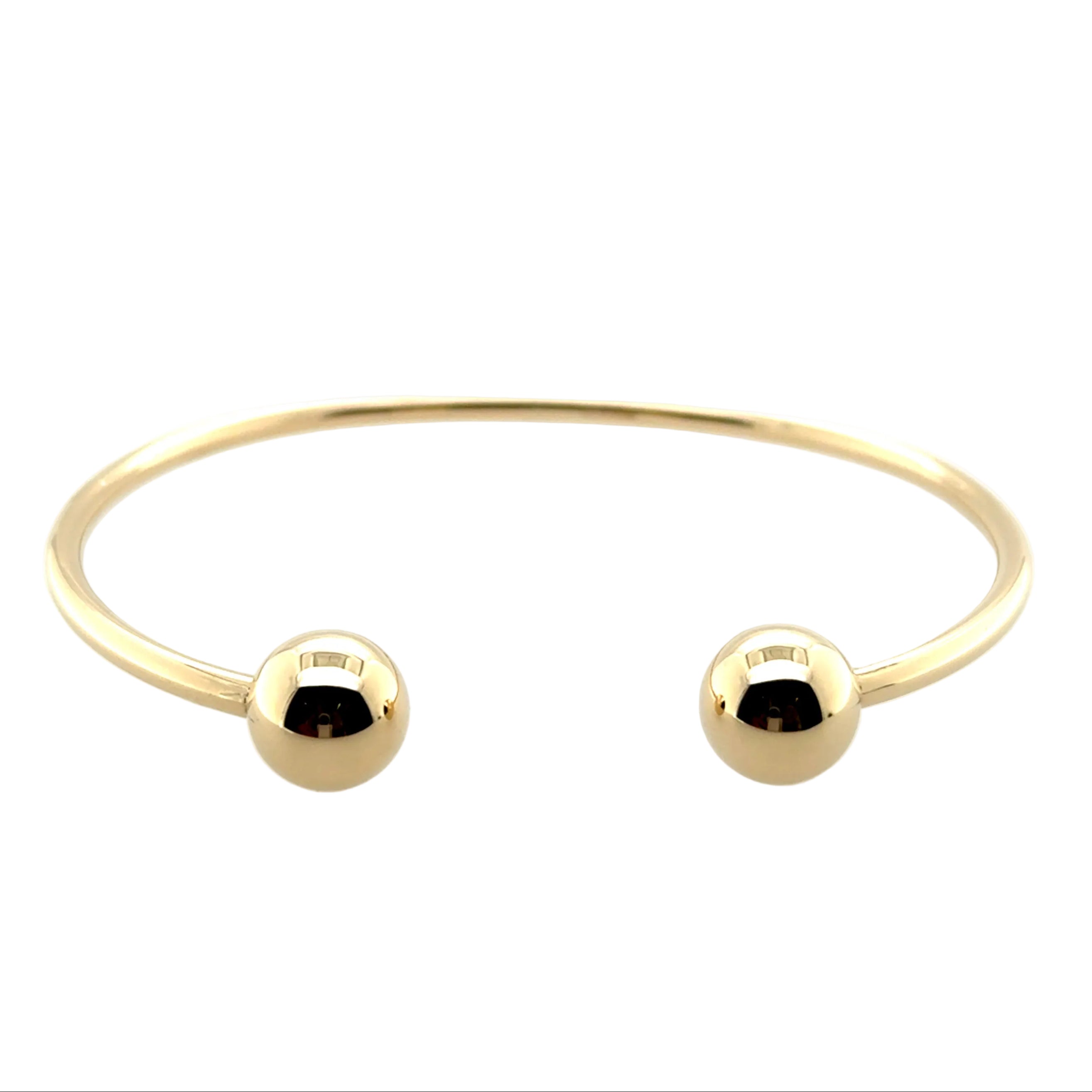9ct Yellow Gold 7.5"/18.75cm Solid Torque Bangle - 17.67g