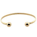 9ct Yellow Gold 7"/17.50cm Plaited Solid Torque Bangle - 7.20g