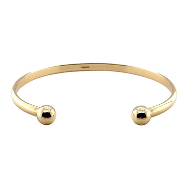 9ct Yellow Gold 8"/20cm Solid Torque Bangle - 15.50g