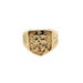 9ct Yellow Gold England Three Lions Shield Signet Ring - 5.20g