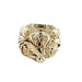 9ct Yellow Gold Horse Saddle Ring Size T - 11.83g