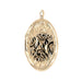 9ct Yellow Gold Oval Engraved Locket Pendant Birmingham 1979 - 12.00g