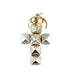 Antique 9ct Yellow Gold & Sterling Silver Masonic Orb Cross Pendant