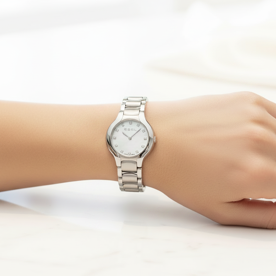 EBEL Beluga Mother Of Pearl & Diamond Ladies Full Set Watch E9256N22/9950