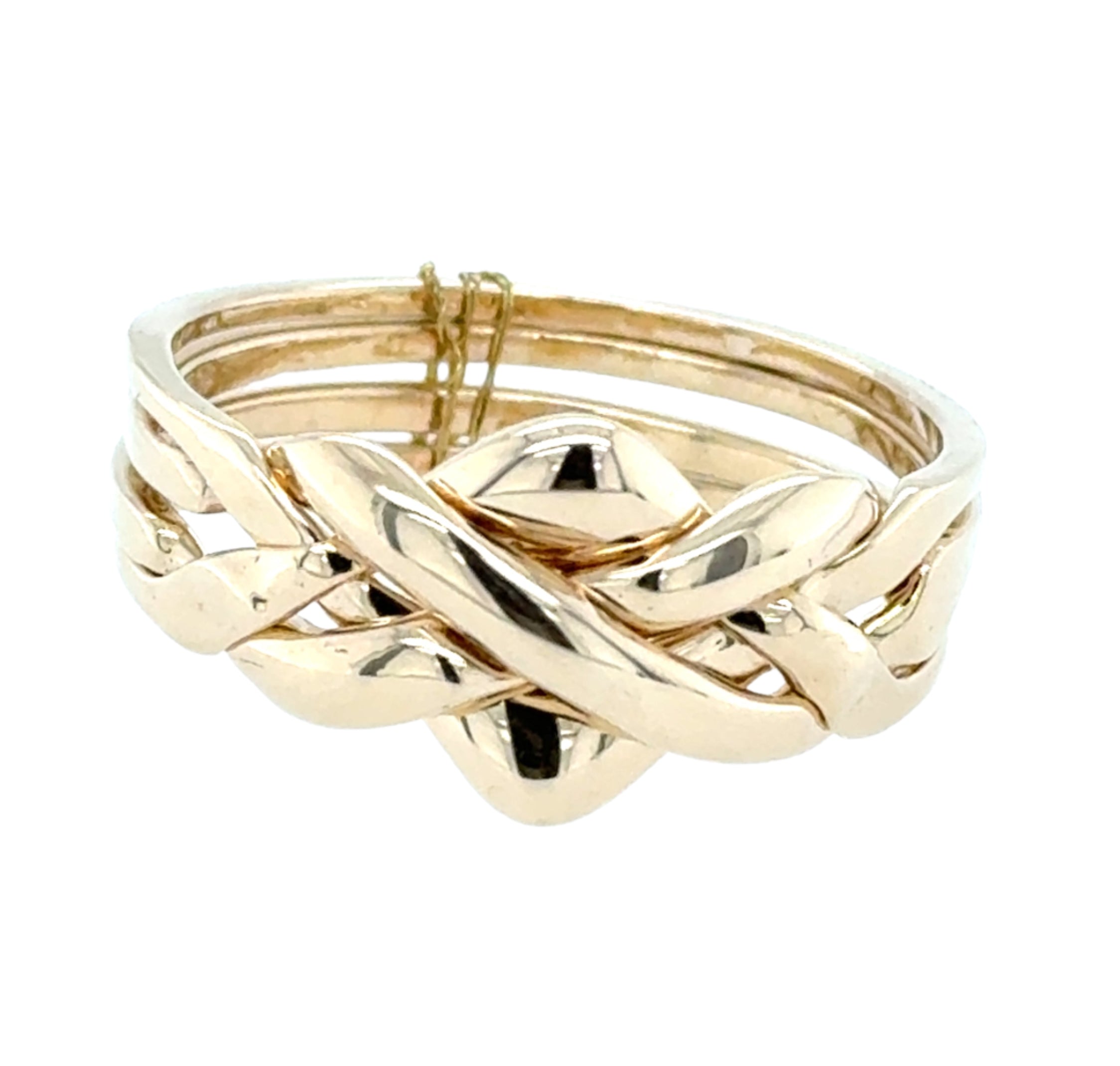 9ct Yellow Gold Plain Puzzle Ring Size Y — Louis Meyer Jewellers