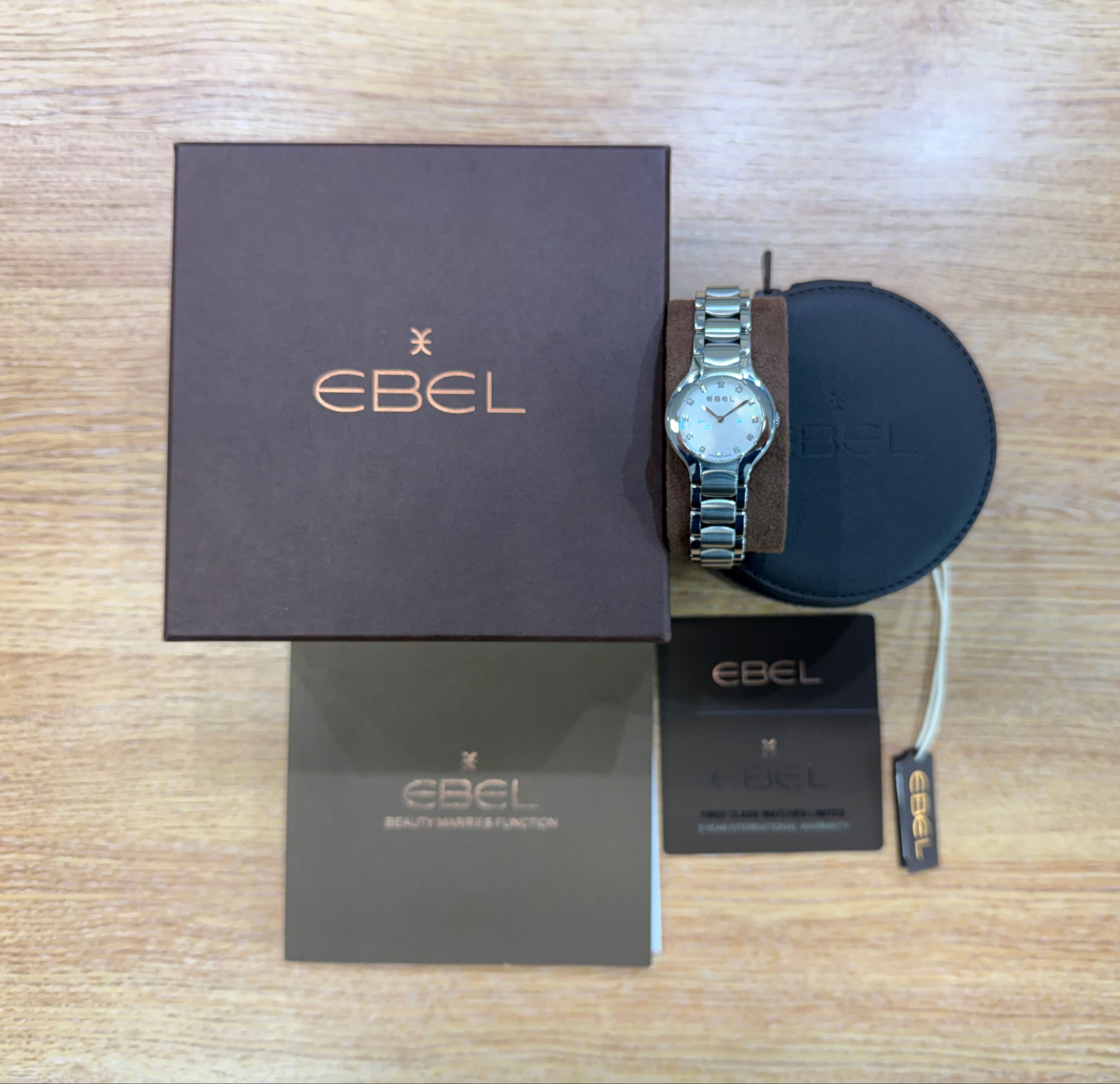 EBEL Beluga Mother Of Pearl & Diamond Ladies Full Set Watch E9256N22/9950