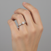 Platinum 0.34ct Princess Cut Diamond Solitaire Engagement Ring Certified H VVS