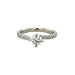 Platinum 0.52ct Round Brilliant Cut Diamond Single Stone Twist Ring GIA Certified