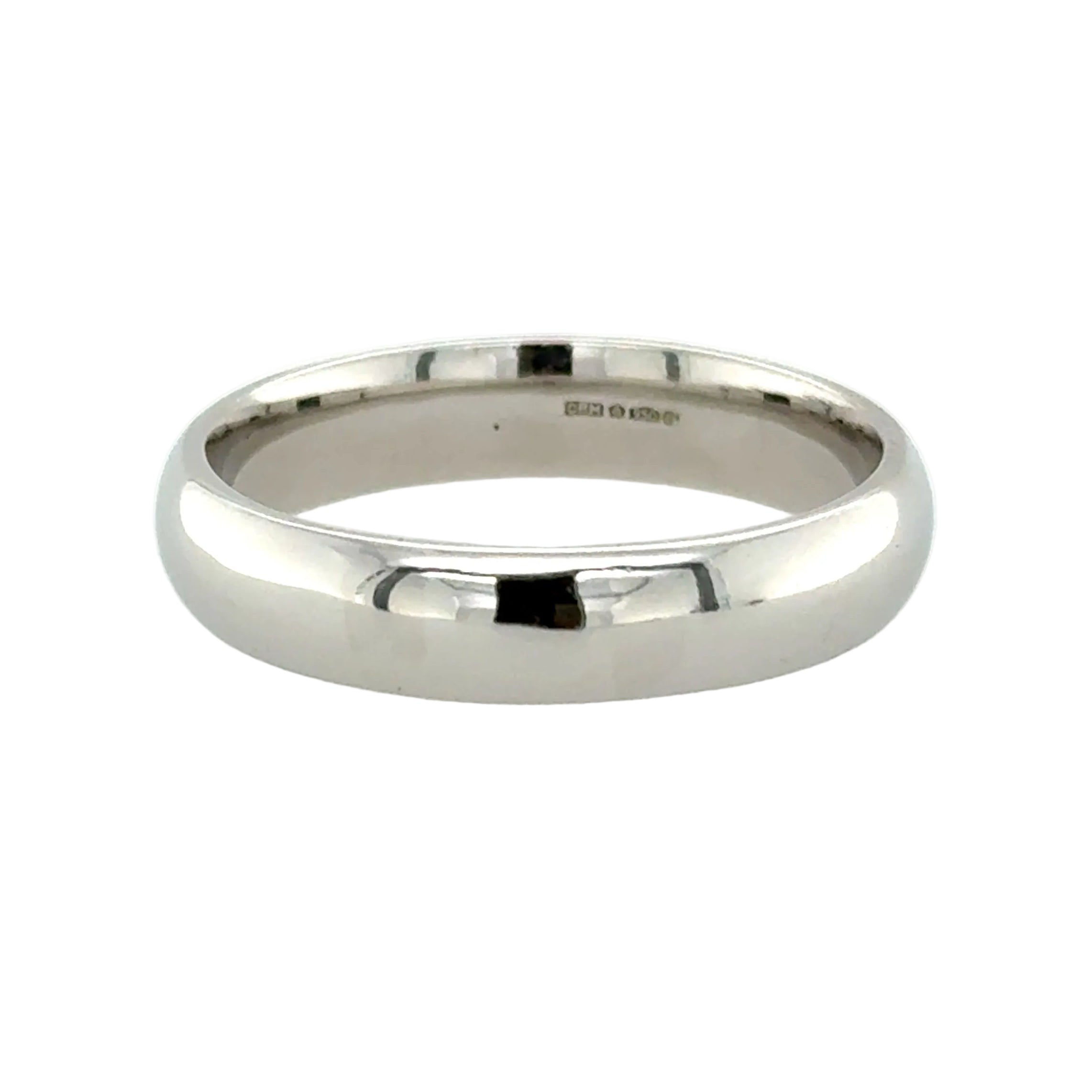 Platinum (950) 4.5mm D Profile Heavyweight Wedding Band Size W