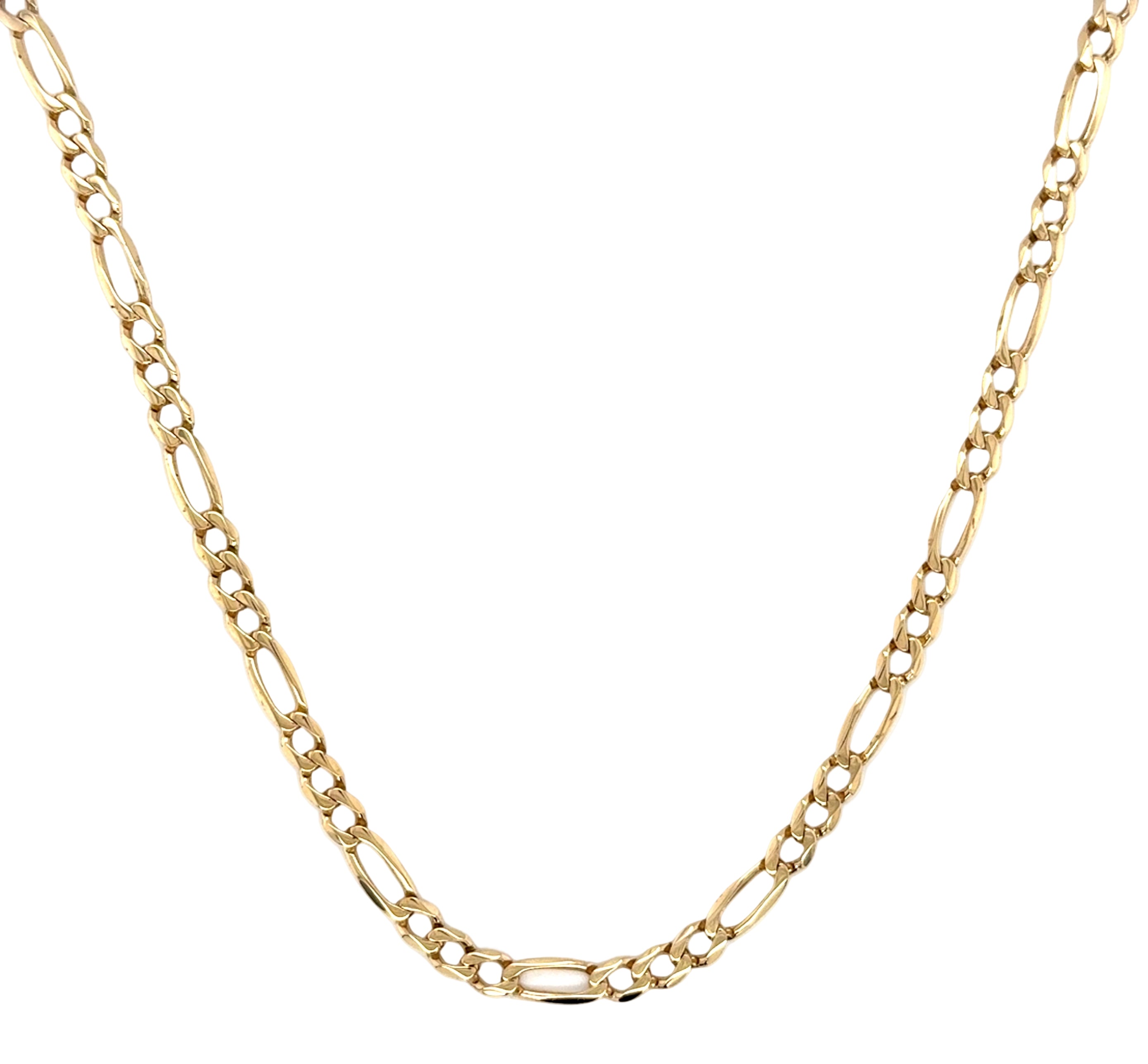 9ct Yellow Gold 22 Inch Figaro Link Chain - 13.28g
