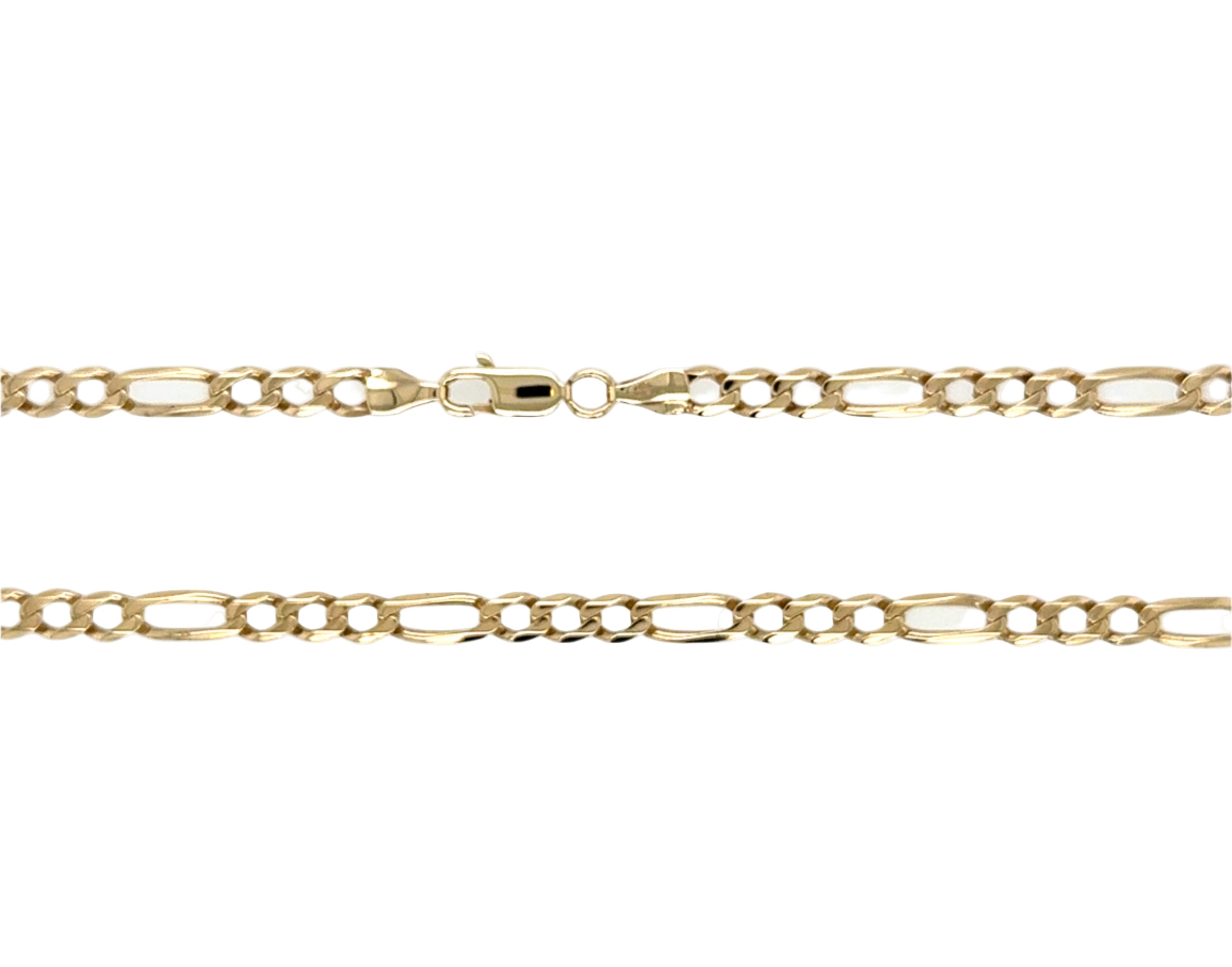 9ct Yellow Gold 22 Inch Figaro Link Chain - 13.28g