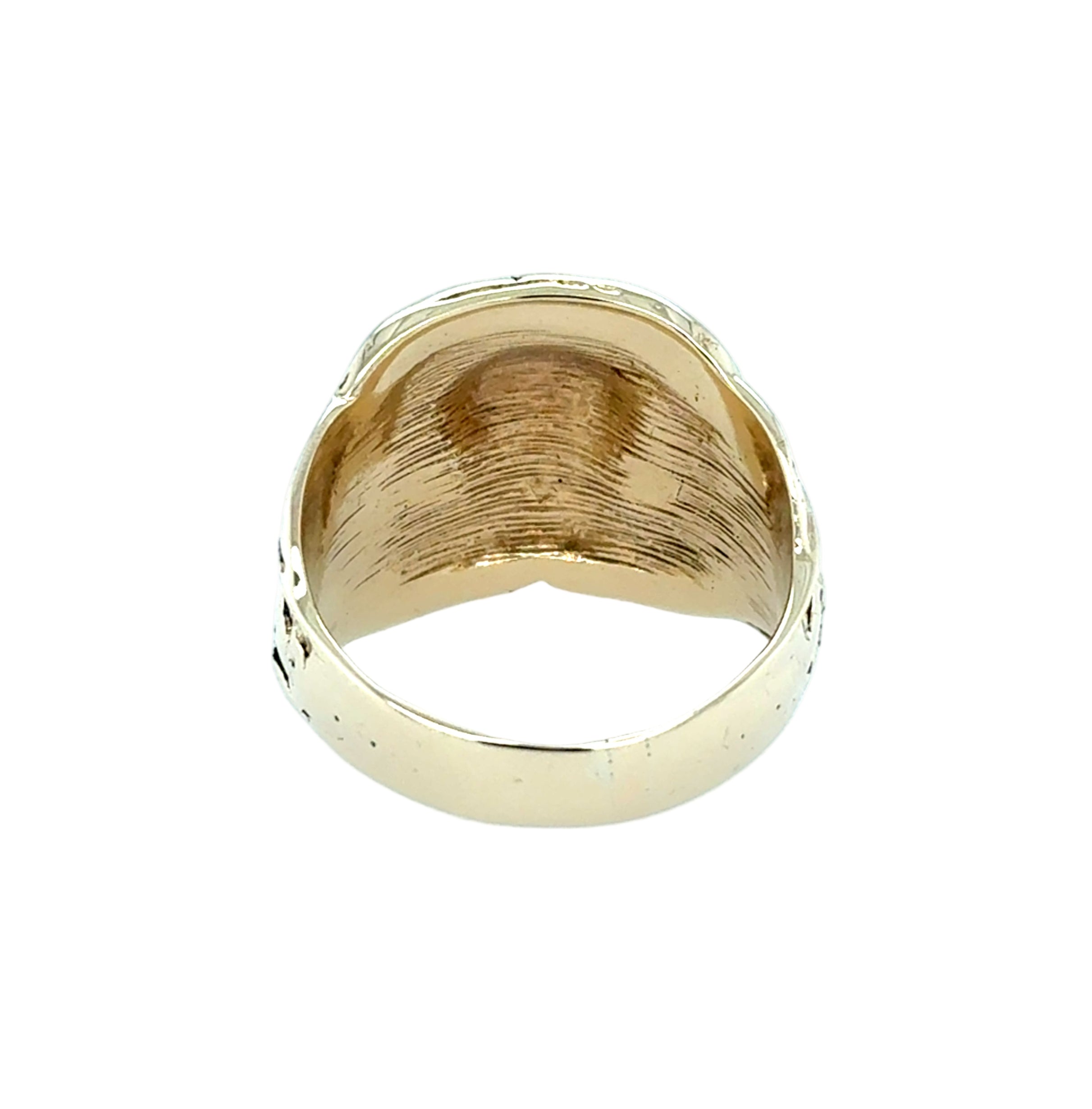 9ct Yellow Gold Horse Saddle Ring Size Q - 10.20g SOLD