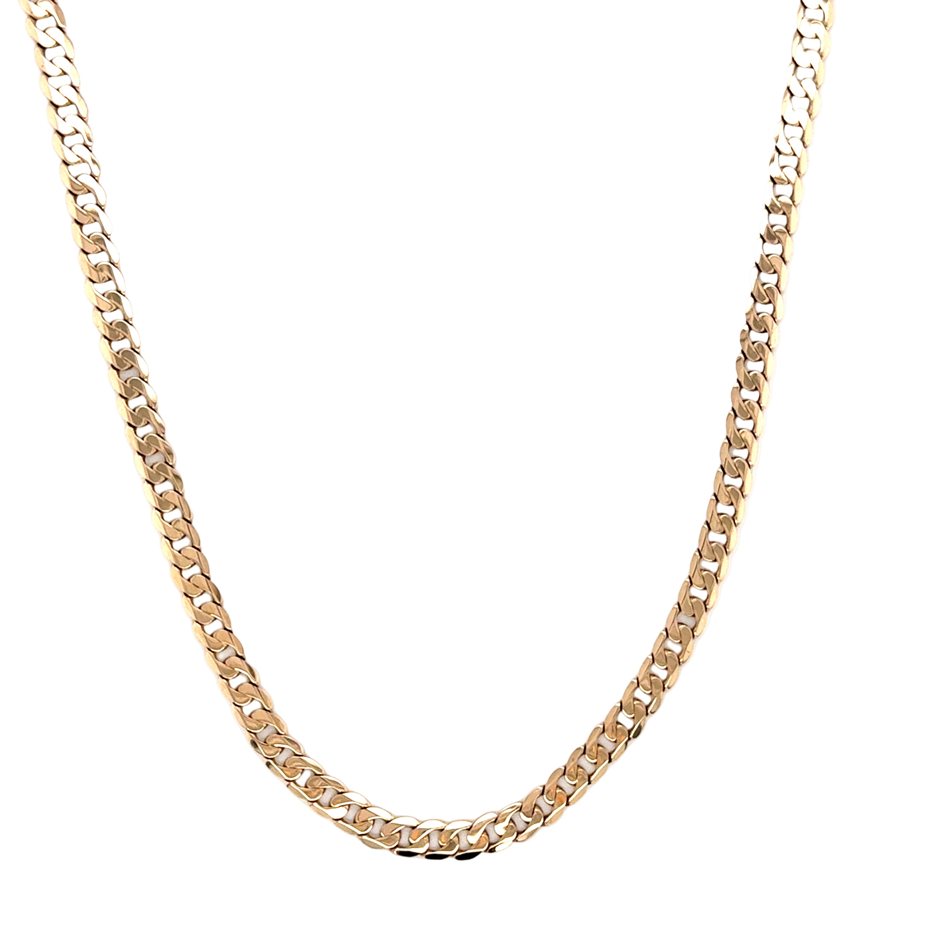 9ct Yellow Gold 24 Inch Curb Link Chain - 14.80g