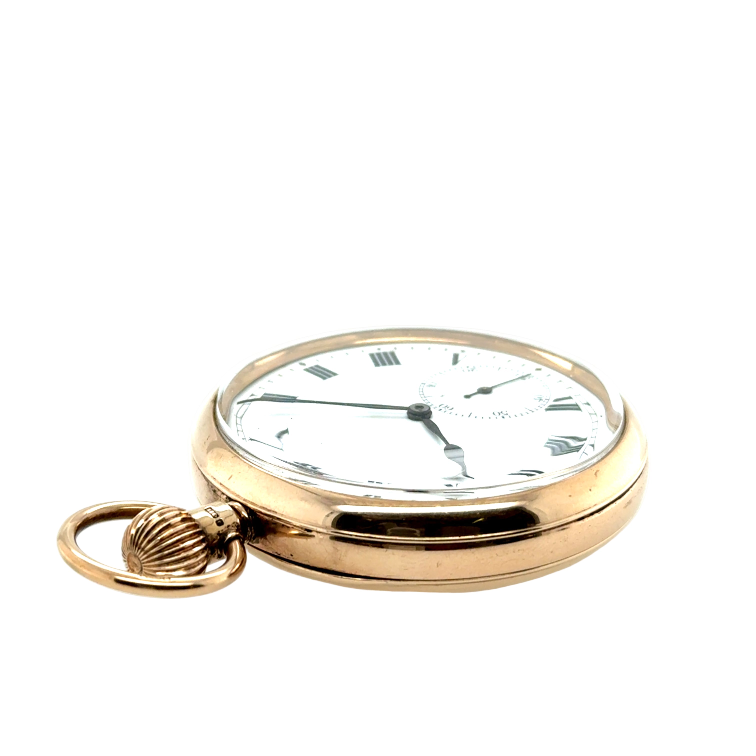 Antique 9ct Yellow Gold Open Face Pocket Watch Birmingham 1925 SOLD