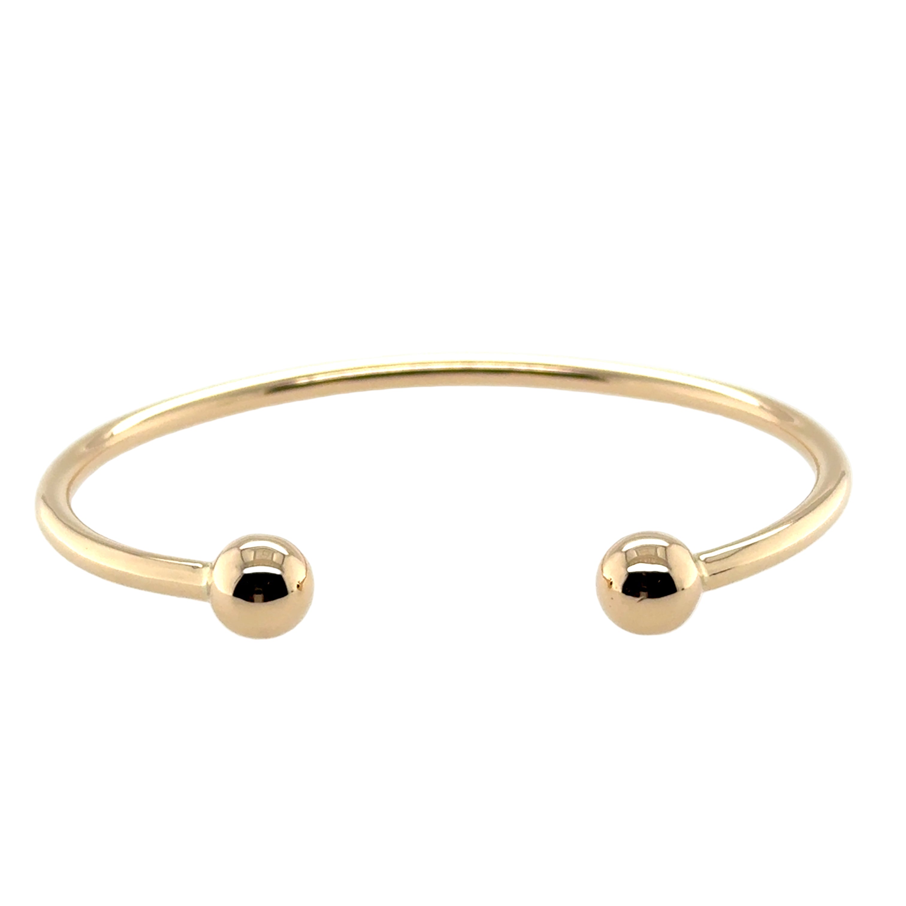 9ct Yellow Gold Solid Torque Bangle - 14.81g