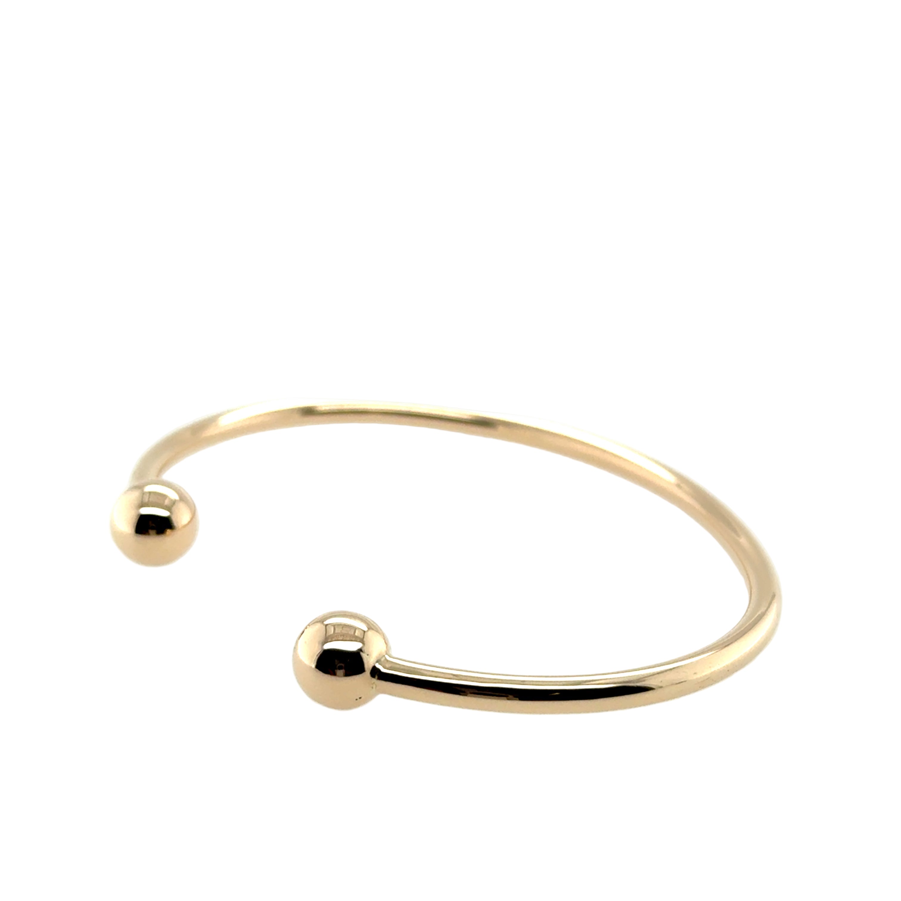 9ct Yellow Gold Solid Torque Bangle - 14.81g