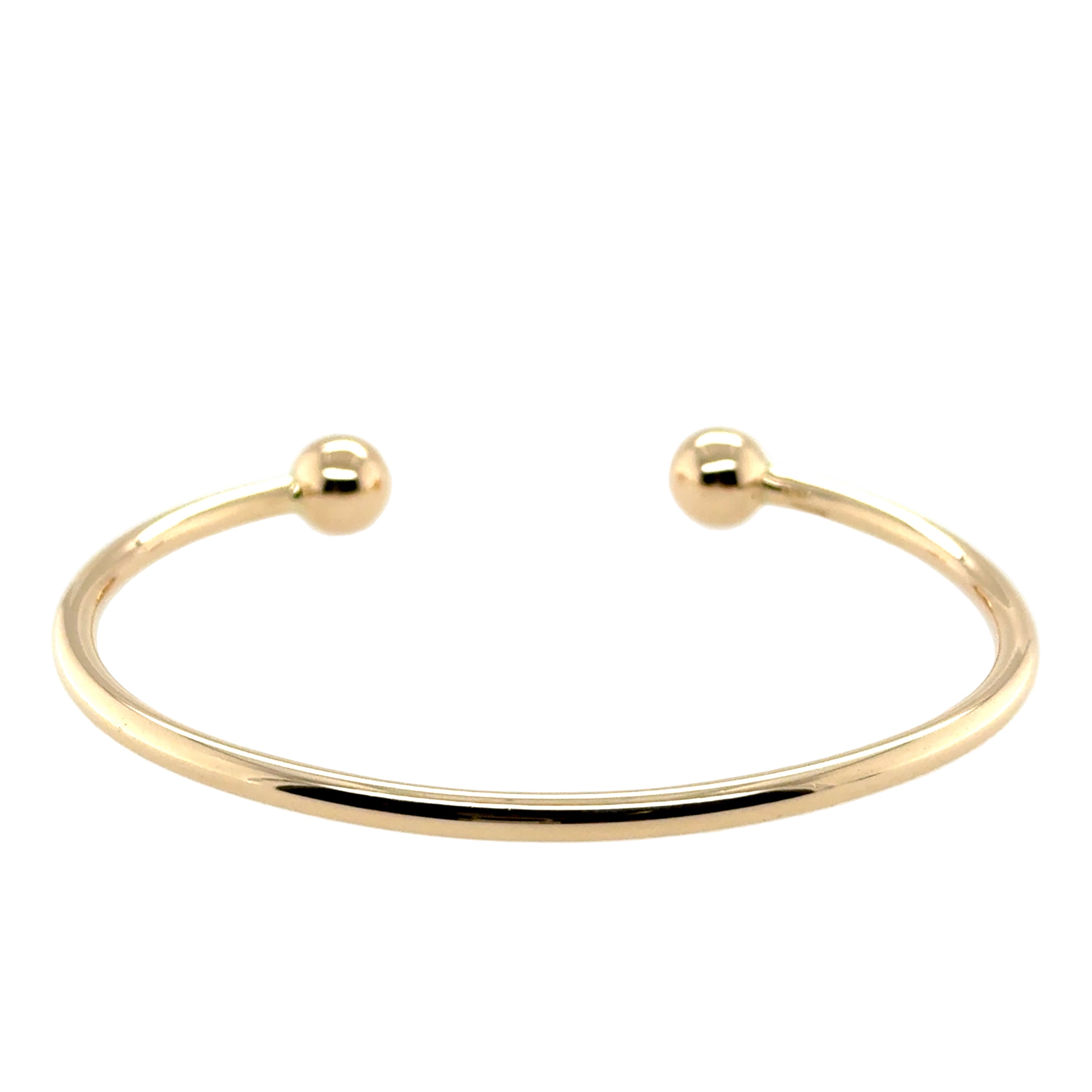 9ct Yellow Gold Solid Torque Bangle - 14.81g