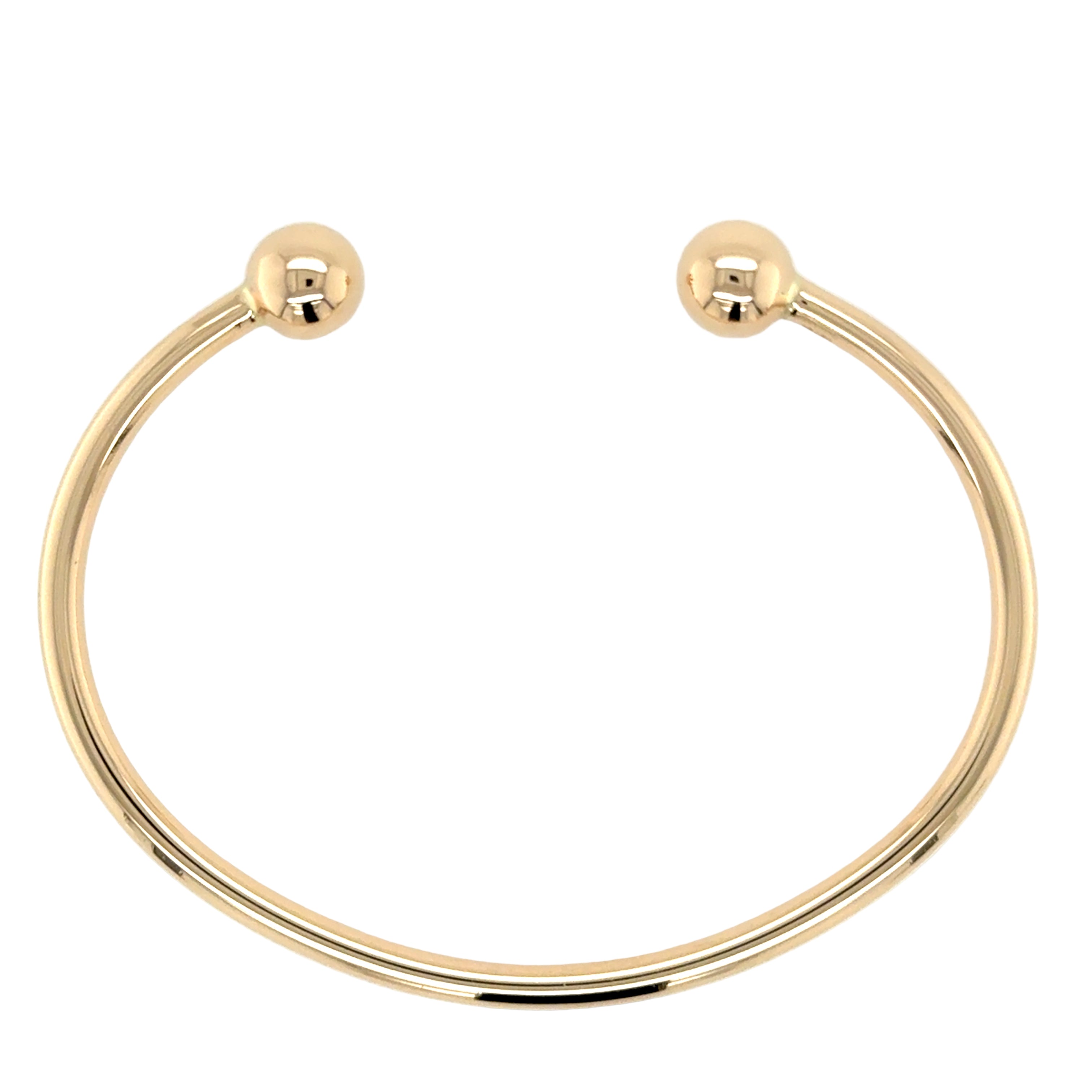 9ct Yellow Gold Solid Torque Bangle - 14.81g