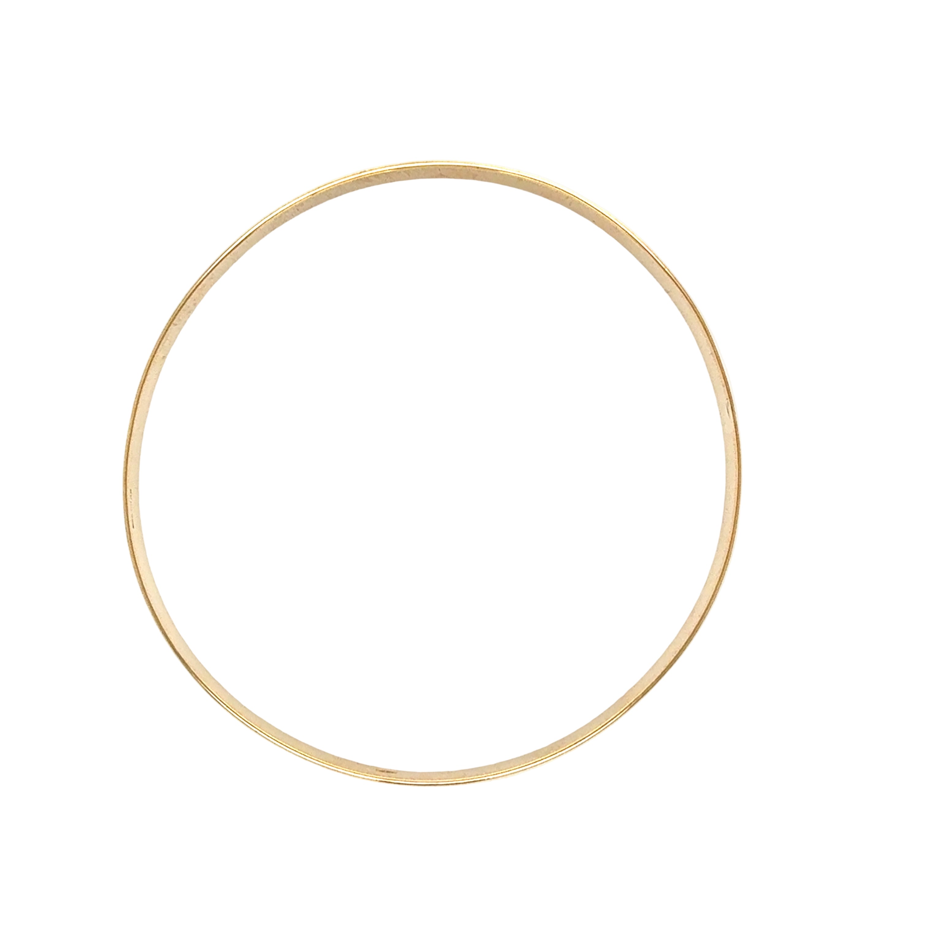 9ct Yellow Gold Patterned 7mm Solid Slave Bangle 9.77g SOLD