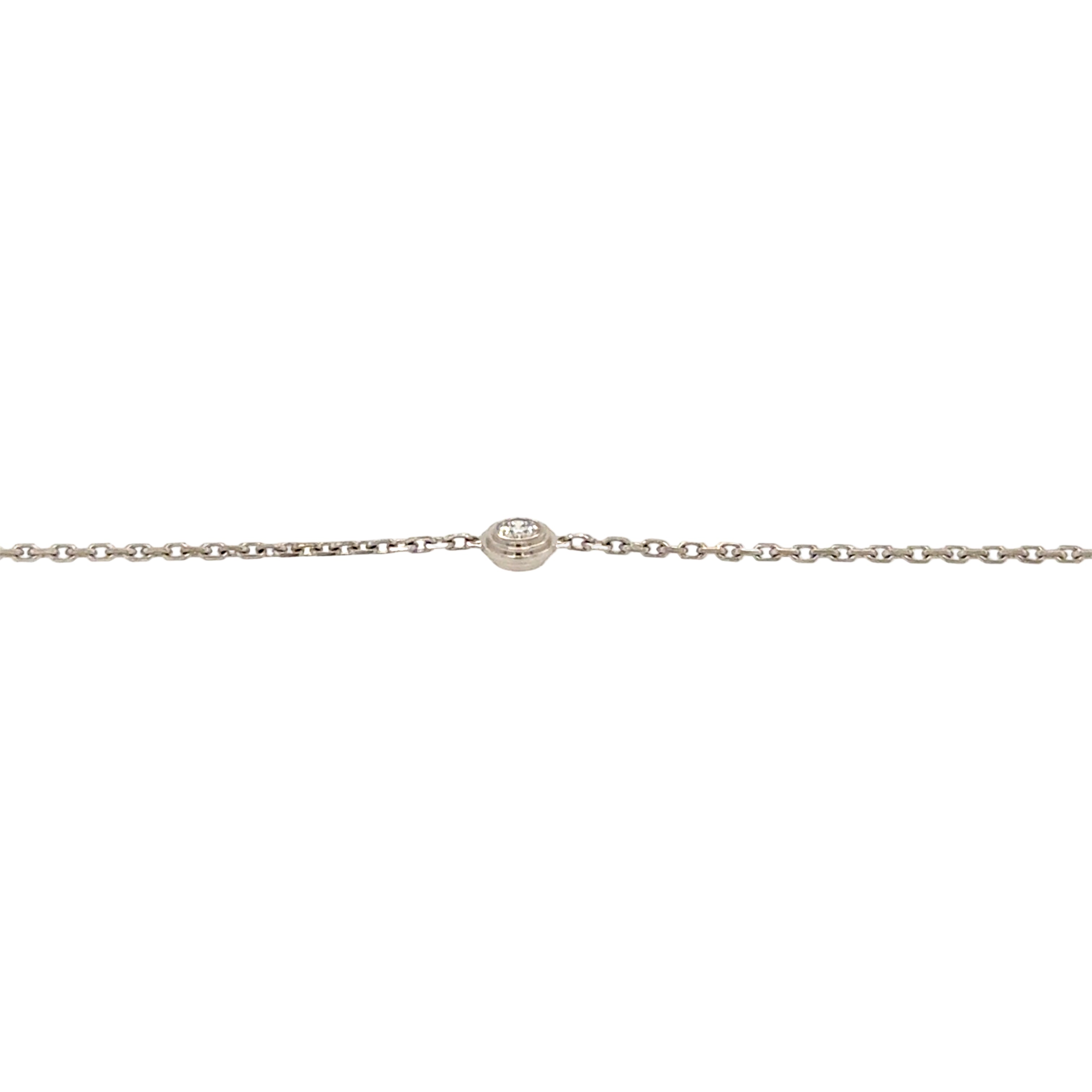 CARTIER d'Amour Diamond Bracelet 18ct White Gold Size Small
