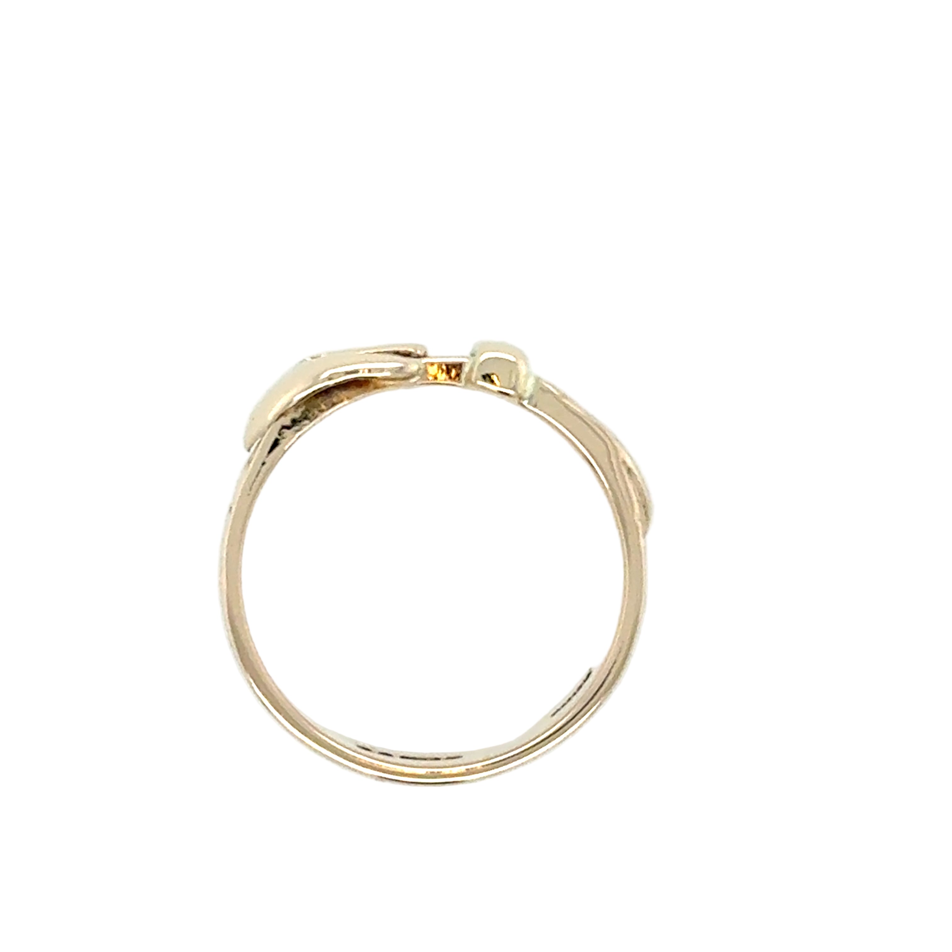9ct Yellow Gold Vintage Buckle Ring London 1989