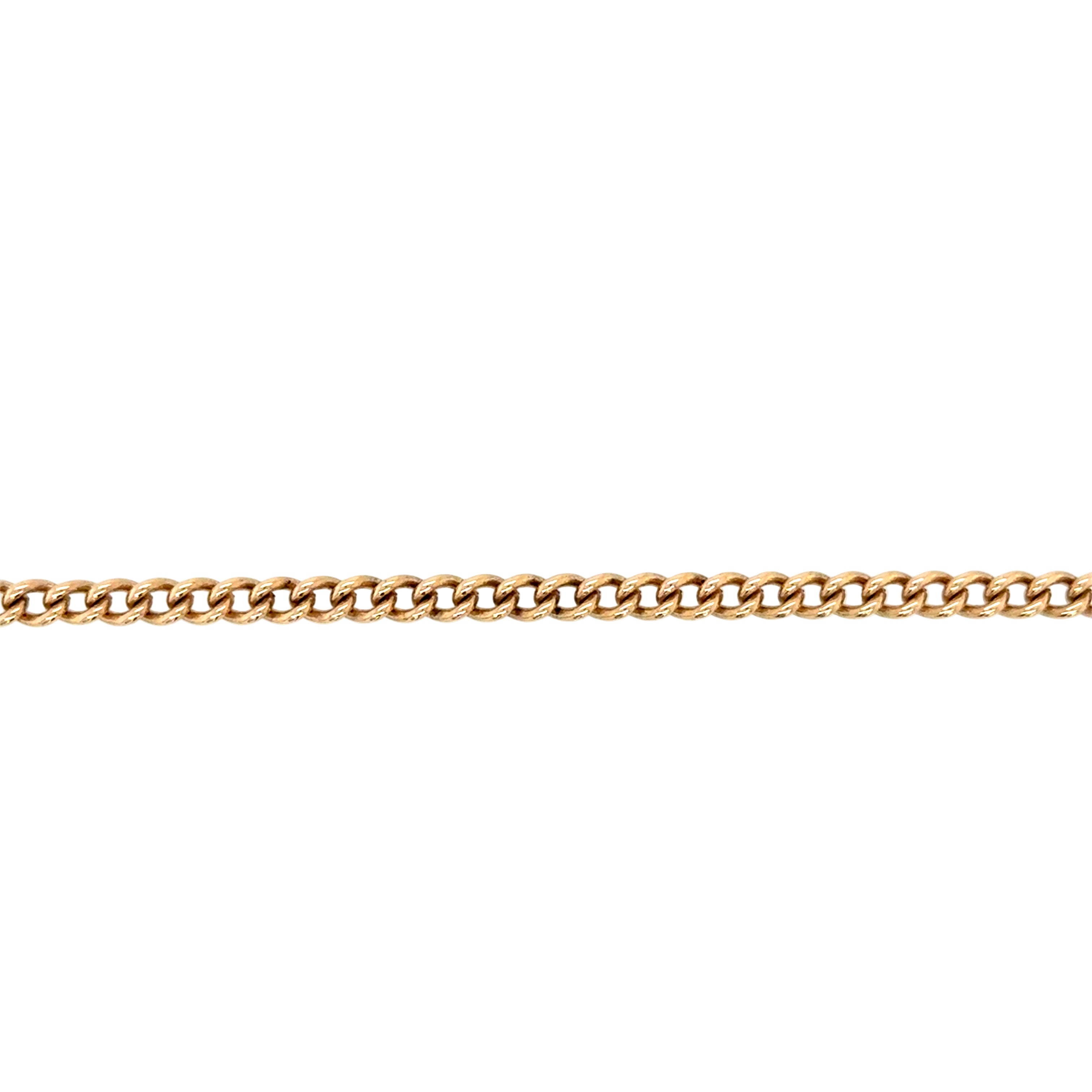 9ct Rose Gold 8 Inch Vintage Albert Link Bracelet London 1970 - 6.80g