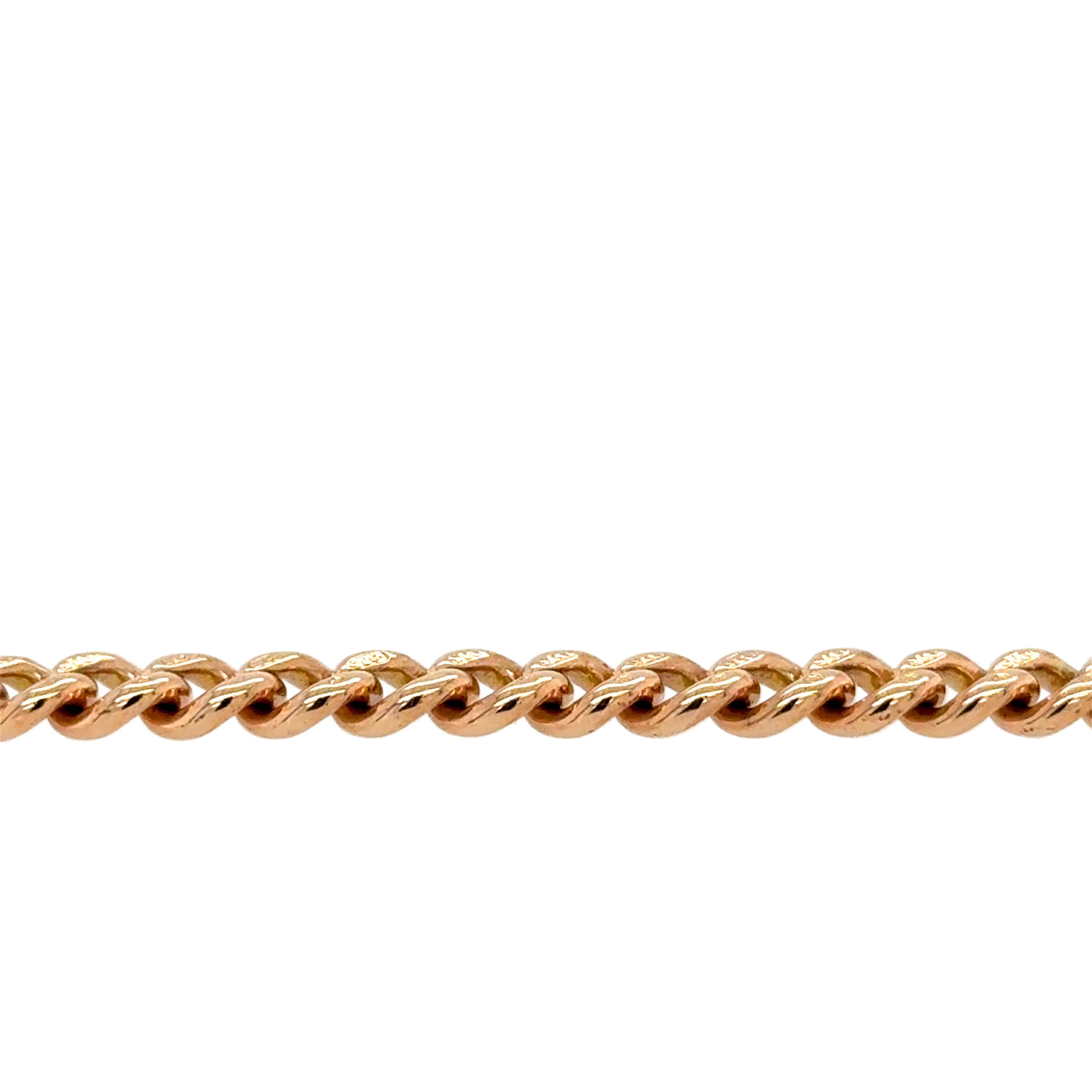 9ct Rose Gold 8.5 Inch Antique Albert Link Bracelet - 14.25g