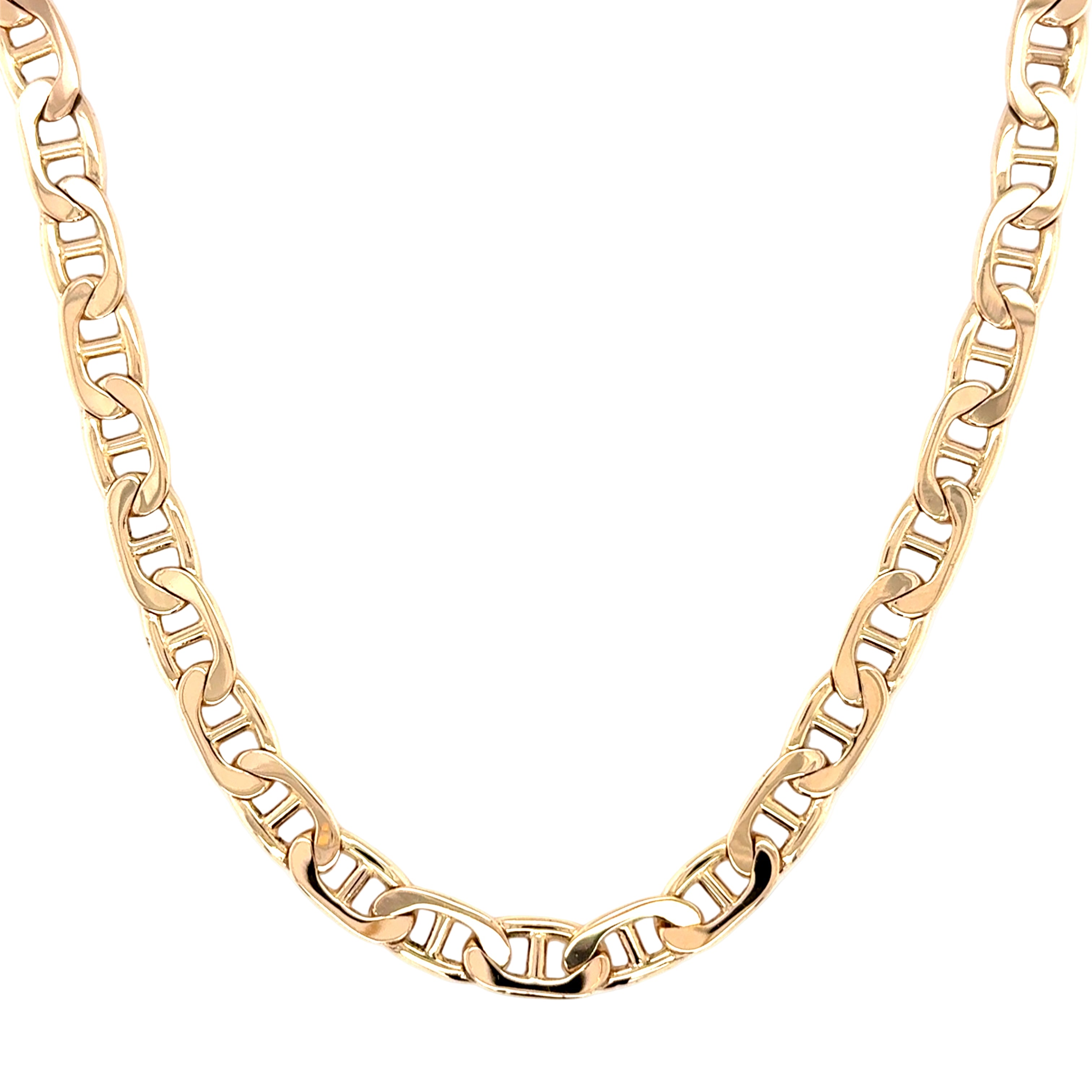 9ct Yellow Gold 20 Inch Flat Anchor Link Chain Necklace - 47.65g