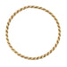Gold bracelet with a twisted design on a white background