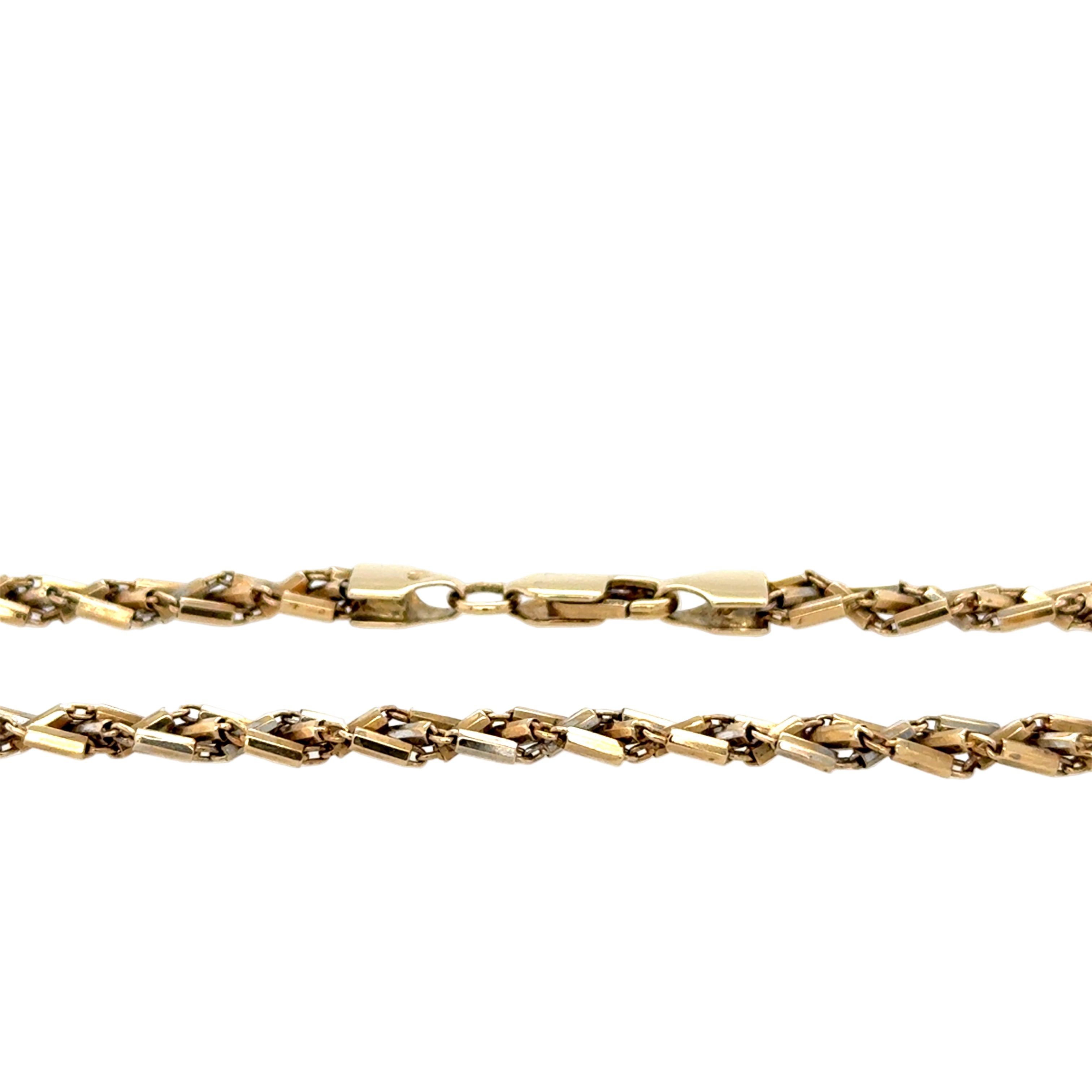 9ct Yellow Gold 17 Inch Plaited Fancy Necklace - 14.70g