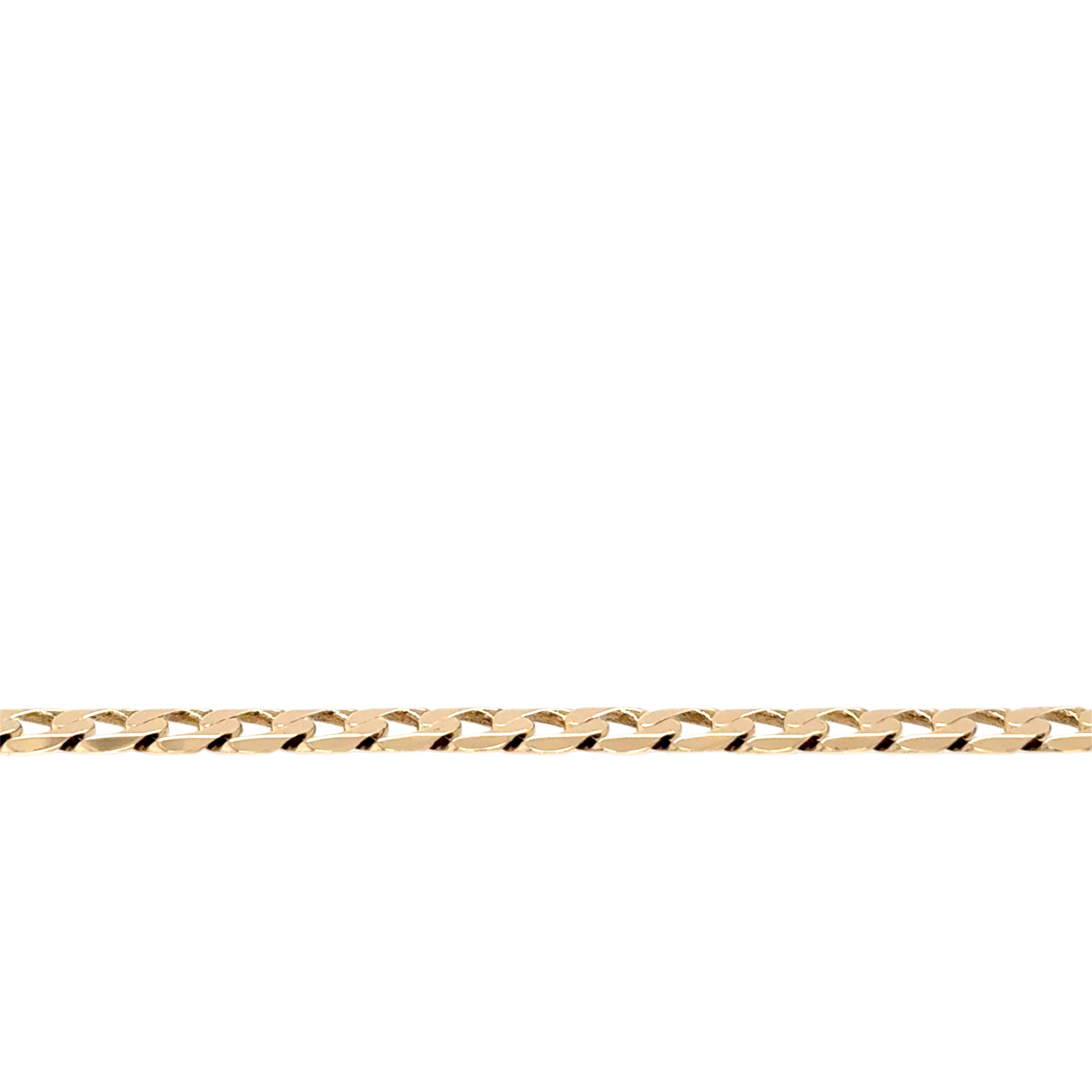 9ct Yellow Gold 7.5 Inch Curb Link Bracelet - 5.96g