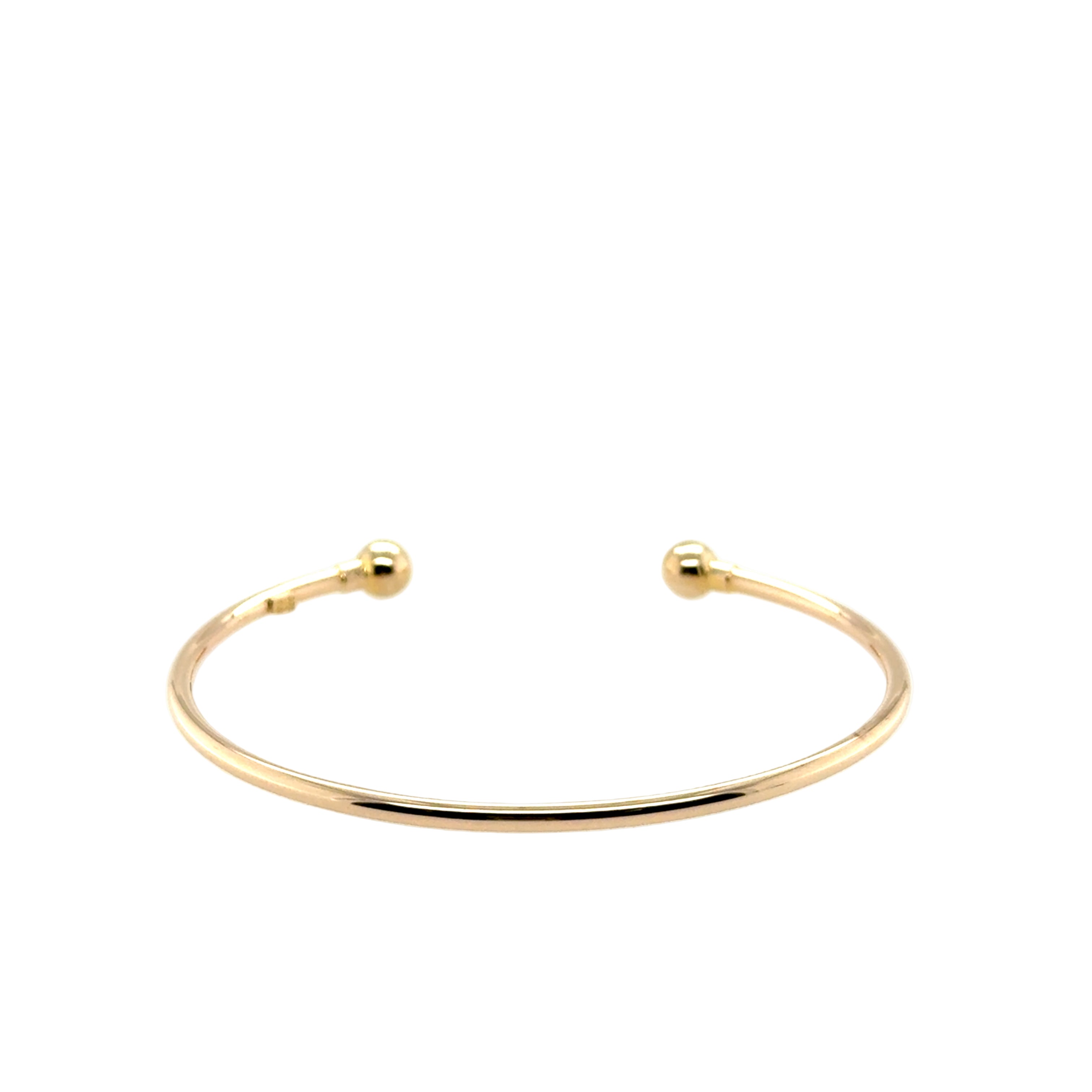 9ct Yellow Gold Hollow Torque Bangle - 4.00g
