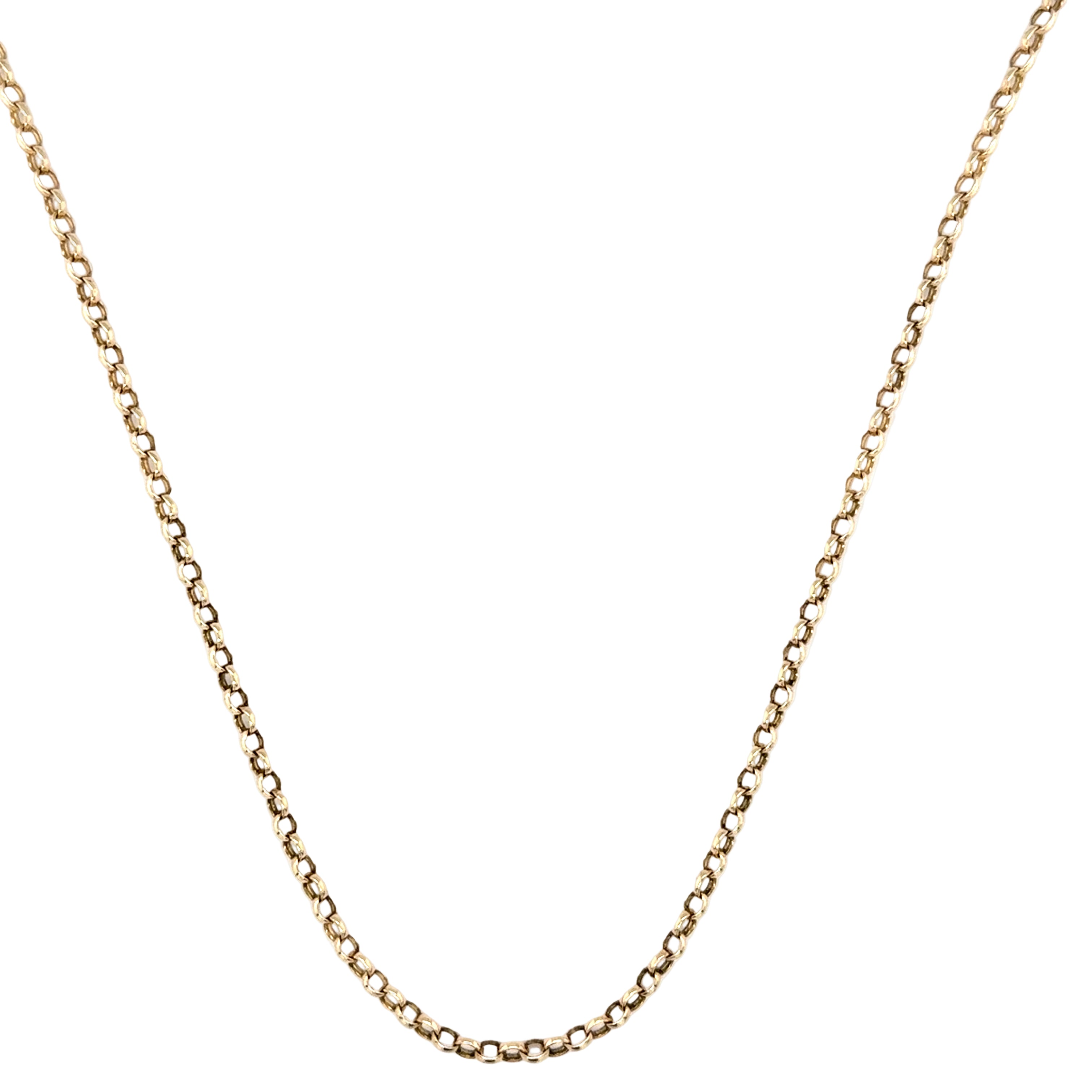 9ct Yellow Gold 24 Inch Oval Belcher Link Chain - 6.40g