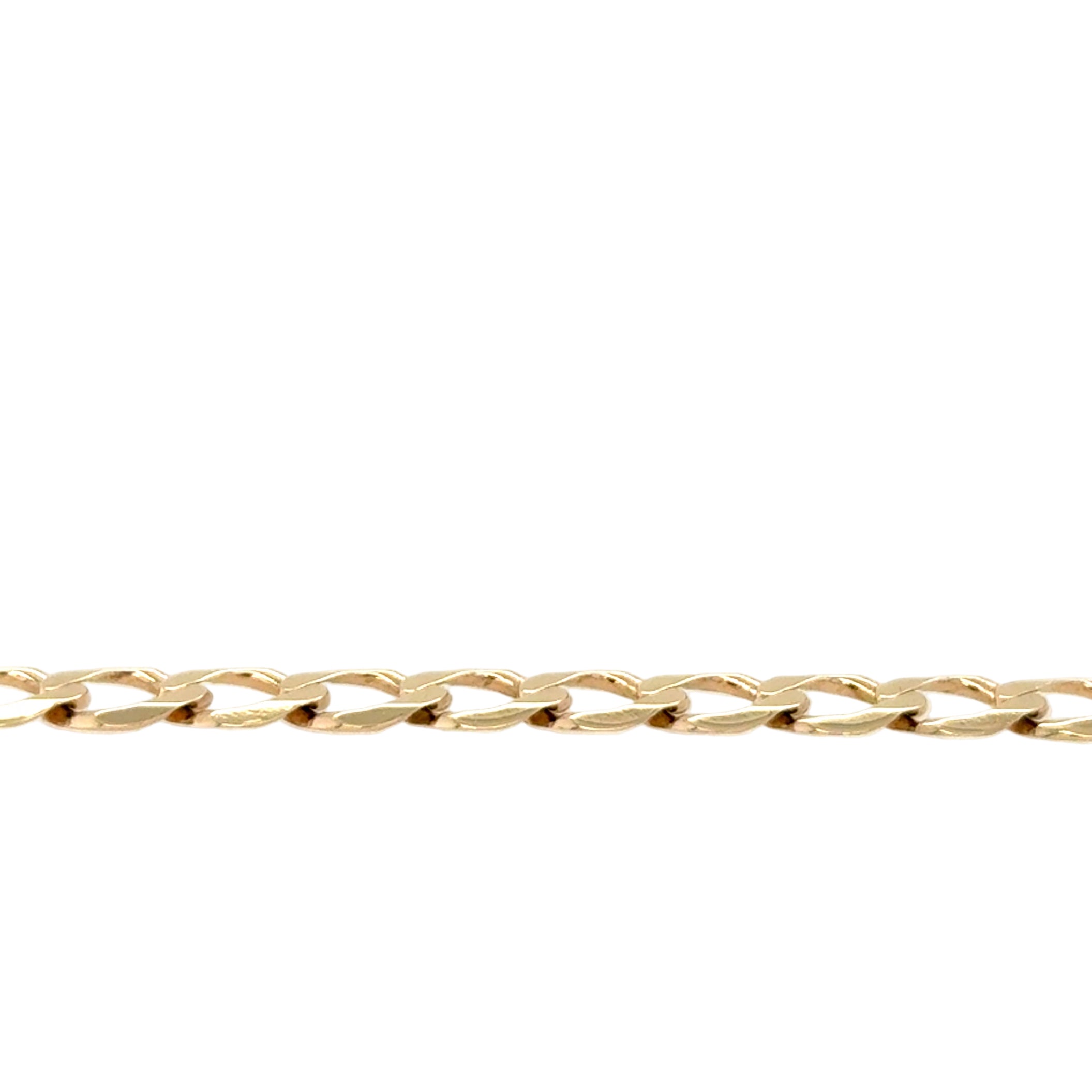 9ct Yellow Gold 7.5 Inch Curb Link Bracelet - 5.27g