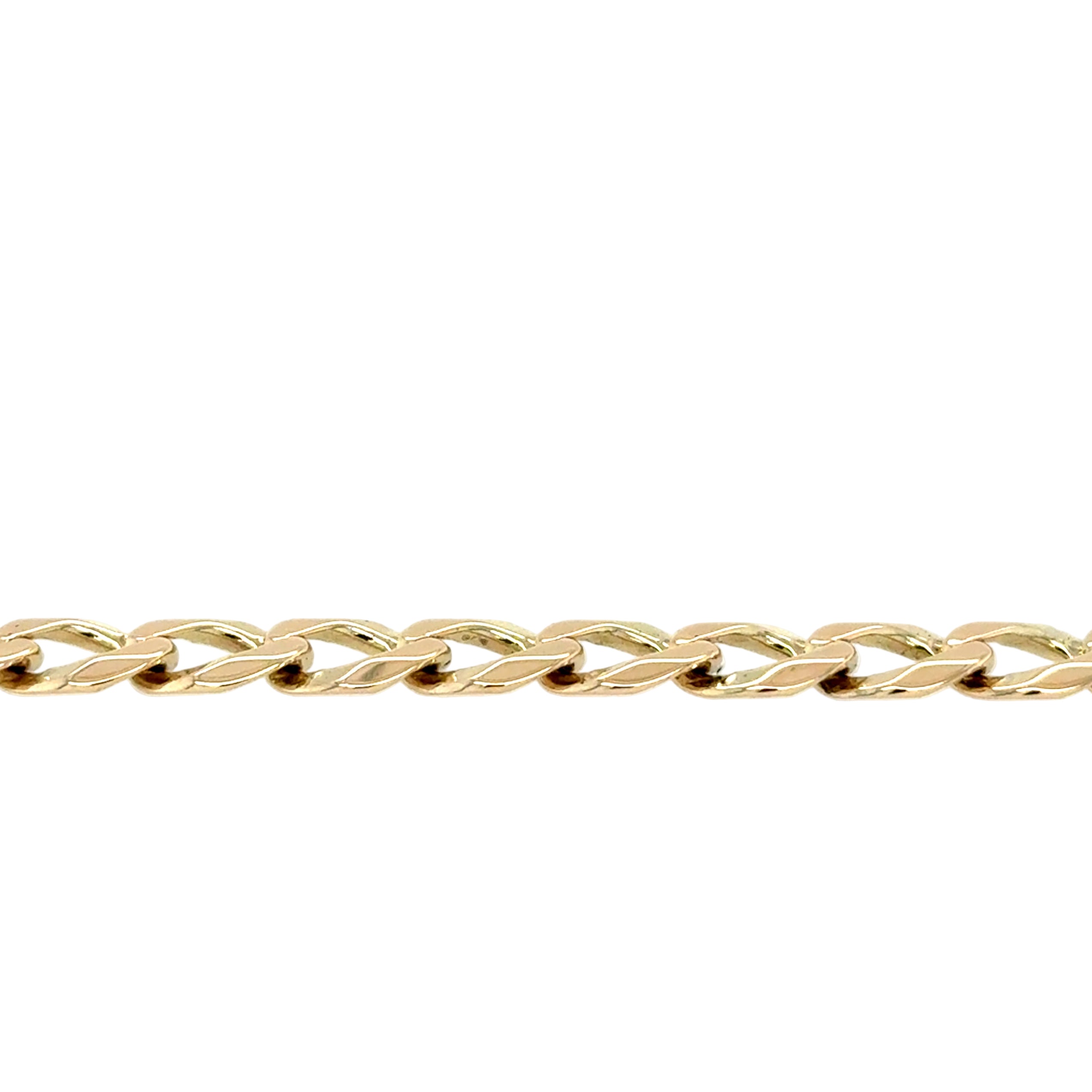 9ct Yellow Gold 9.5 Inch Curb Link Bracelet - 13.76g